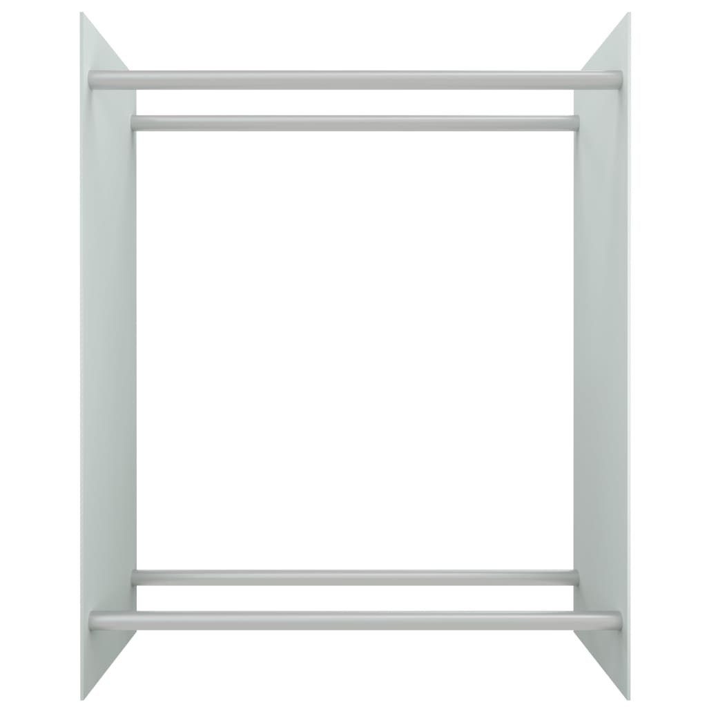 vidaXL Kaminholzregal Brennholzregal Weiß 80x35x100 cm Hartglas, BxTxH:80x35x100 cm