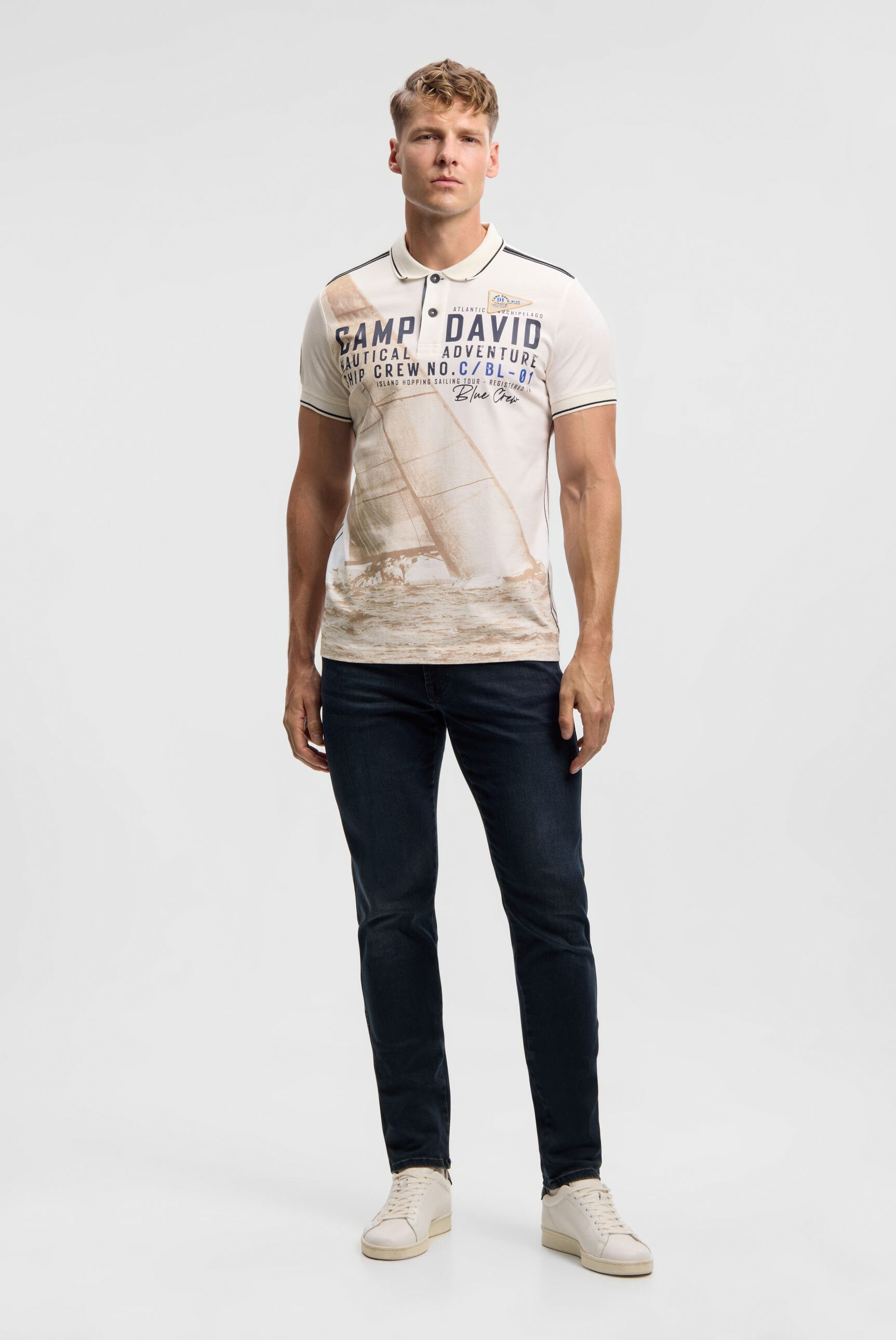 CAMP DAVID Poloshirt aus Baumwolle