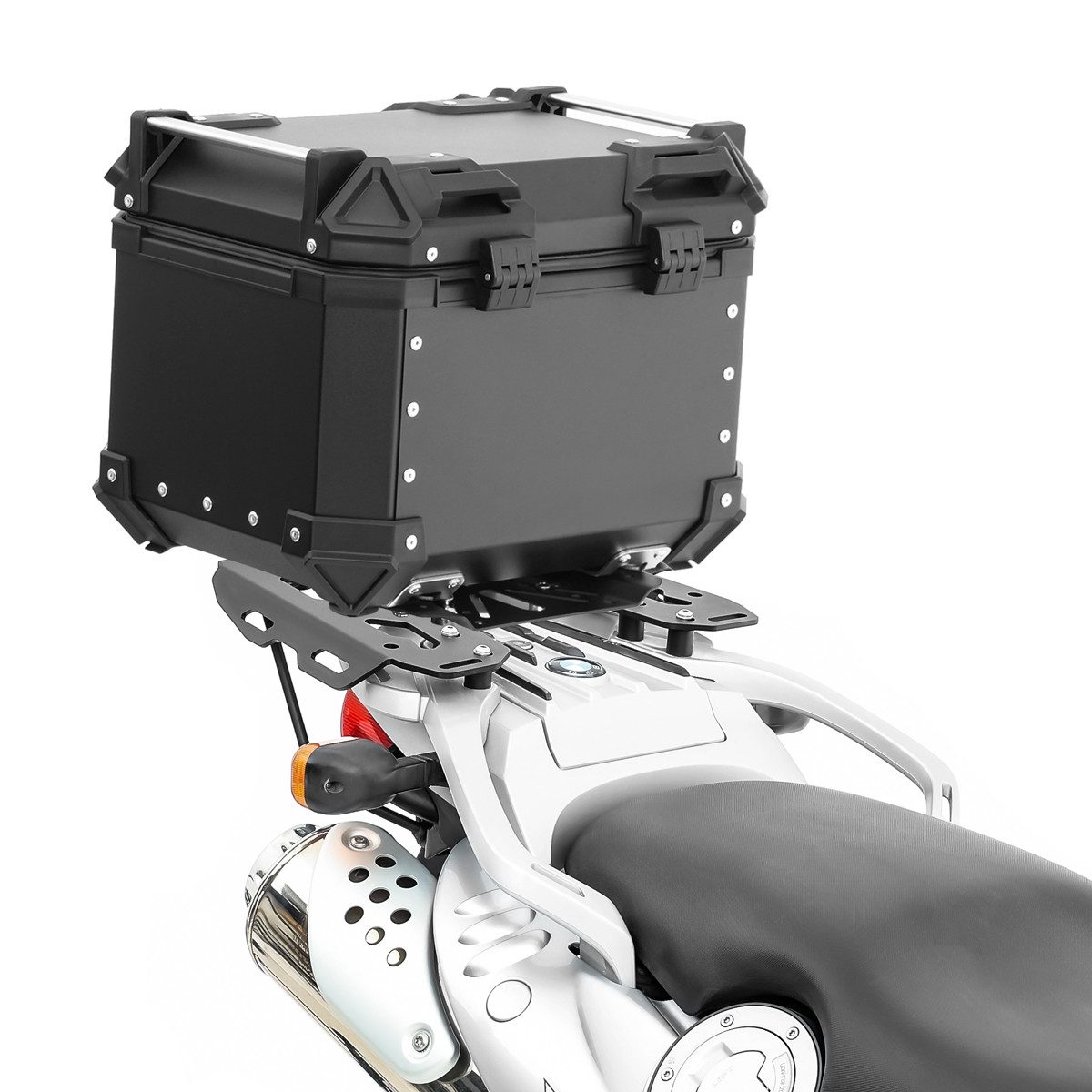 Bagtecs Topcase Set Alu Topcase + Gepäckbrücke passend für BMW F 650 GS / Dakar 04-07