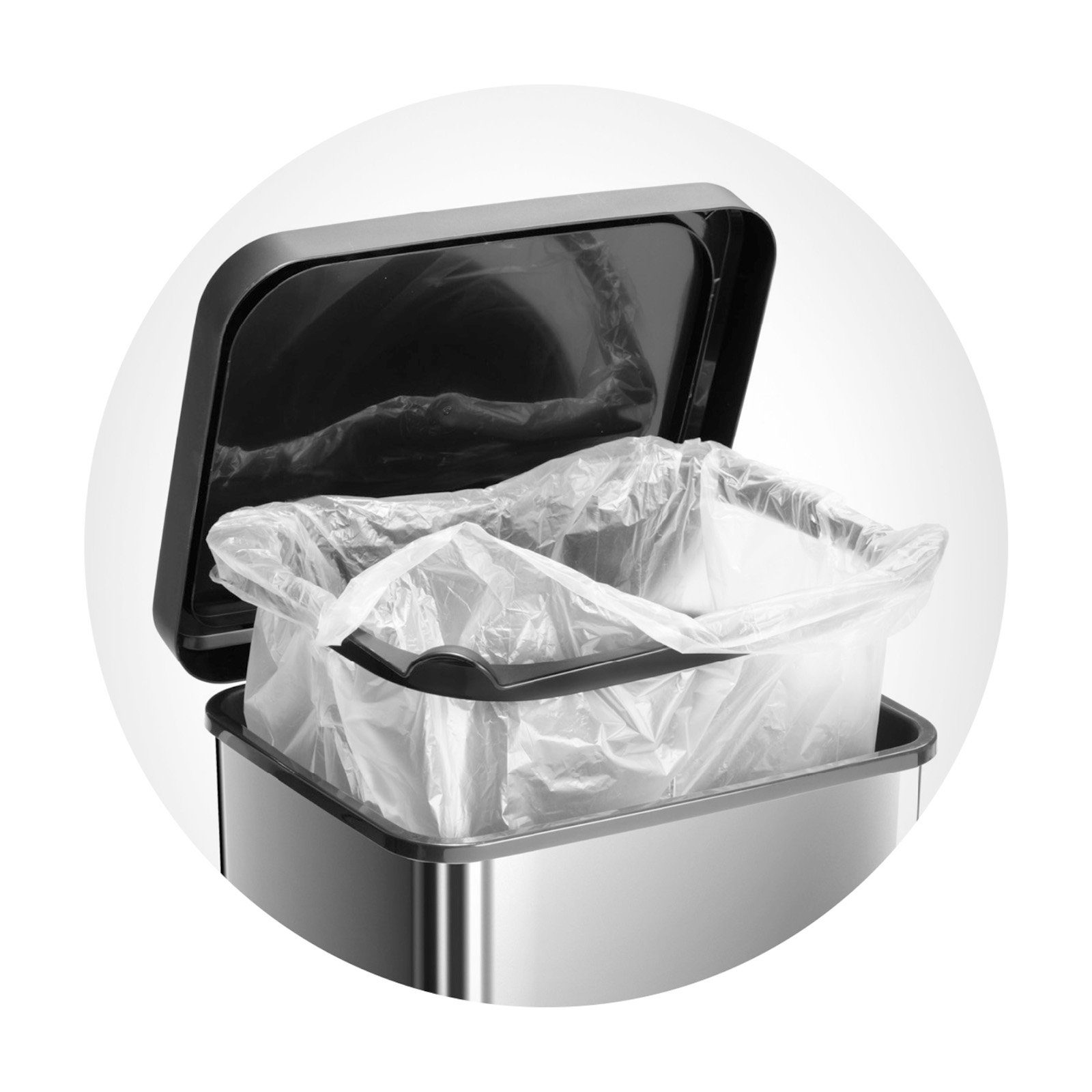 ROTHO Mülleimer Paso Mülleimer 20l mit Deckel, Kunststoff (PP), hergestellt in der Schweiz