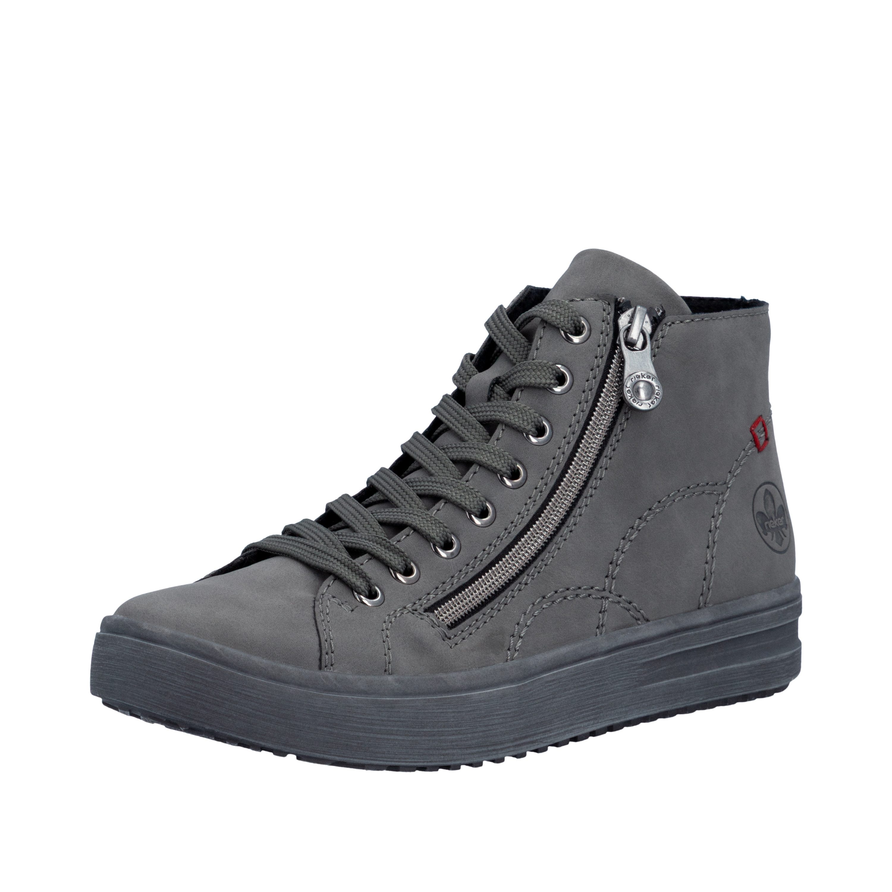 Rieker Schnürboots High Top-Sneaker, Herbstschuh mit dezenten Ziernähten