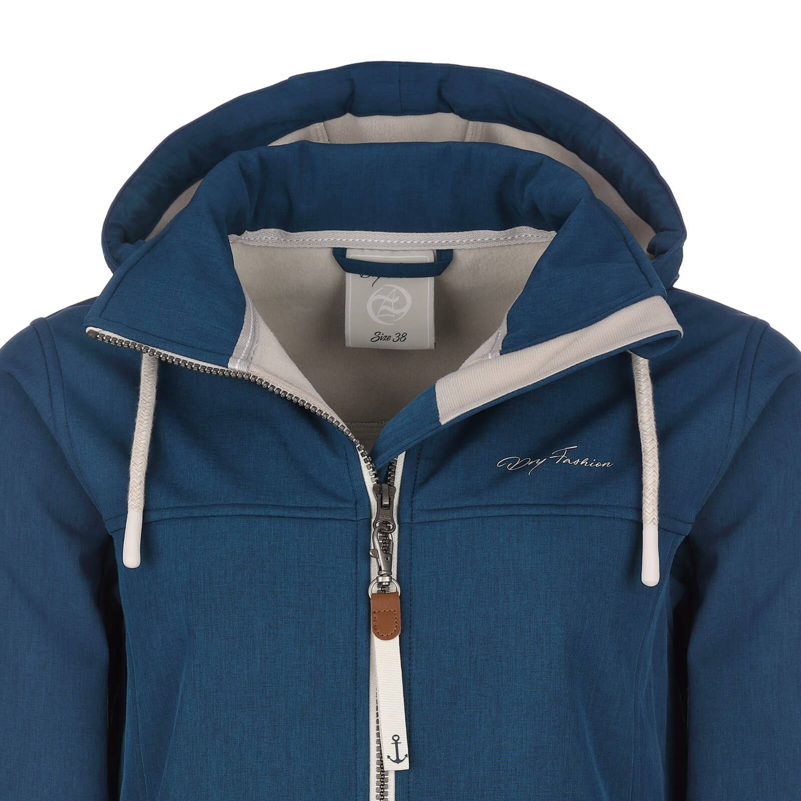 Dry Fashion Softshelljacke Baltrum Damen Jacke Baltrum mit Fleece-Innenfutter und abnehmbarer Kapuze