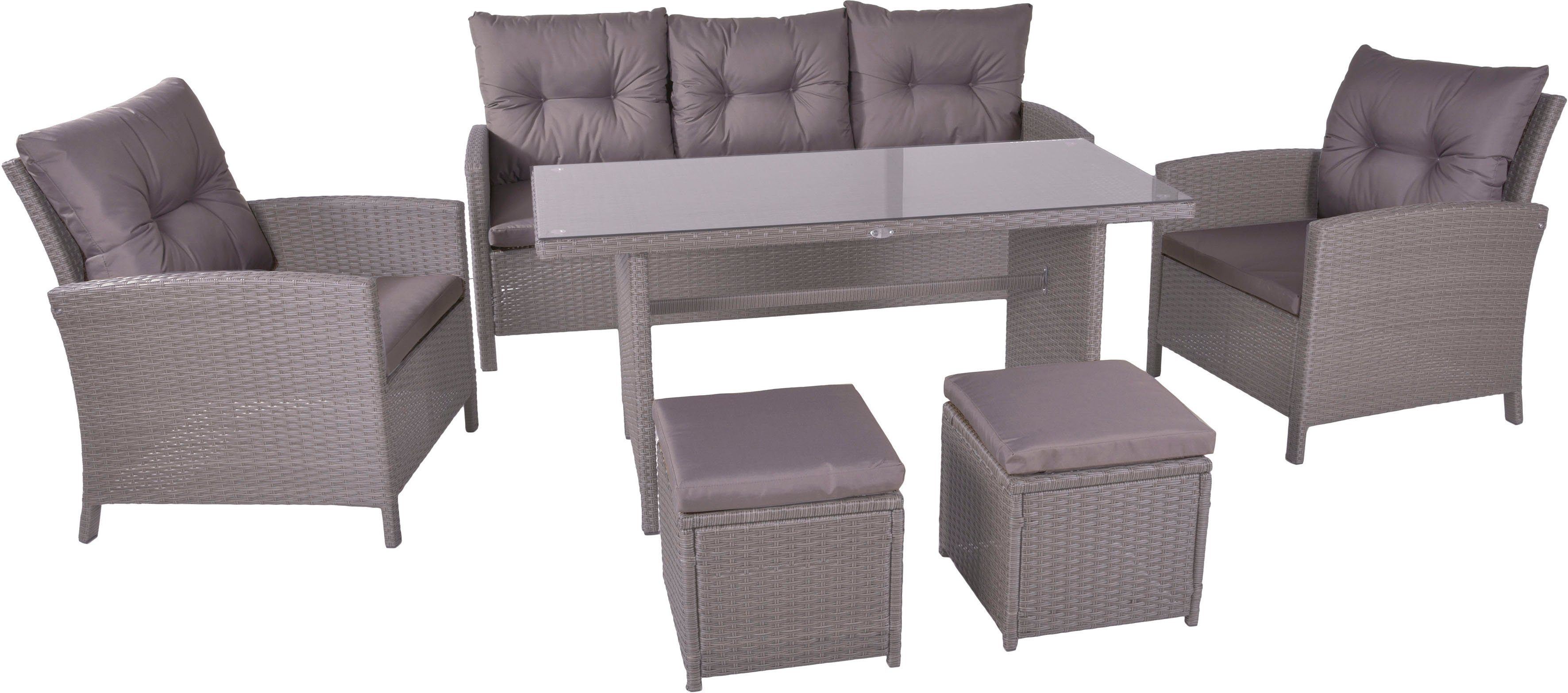 Garden Pleasure Garten-Essgruppe SEVILLA, (6-tlg)