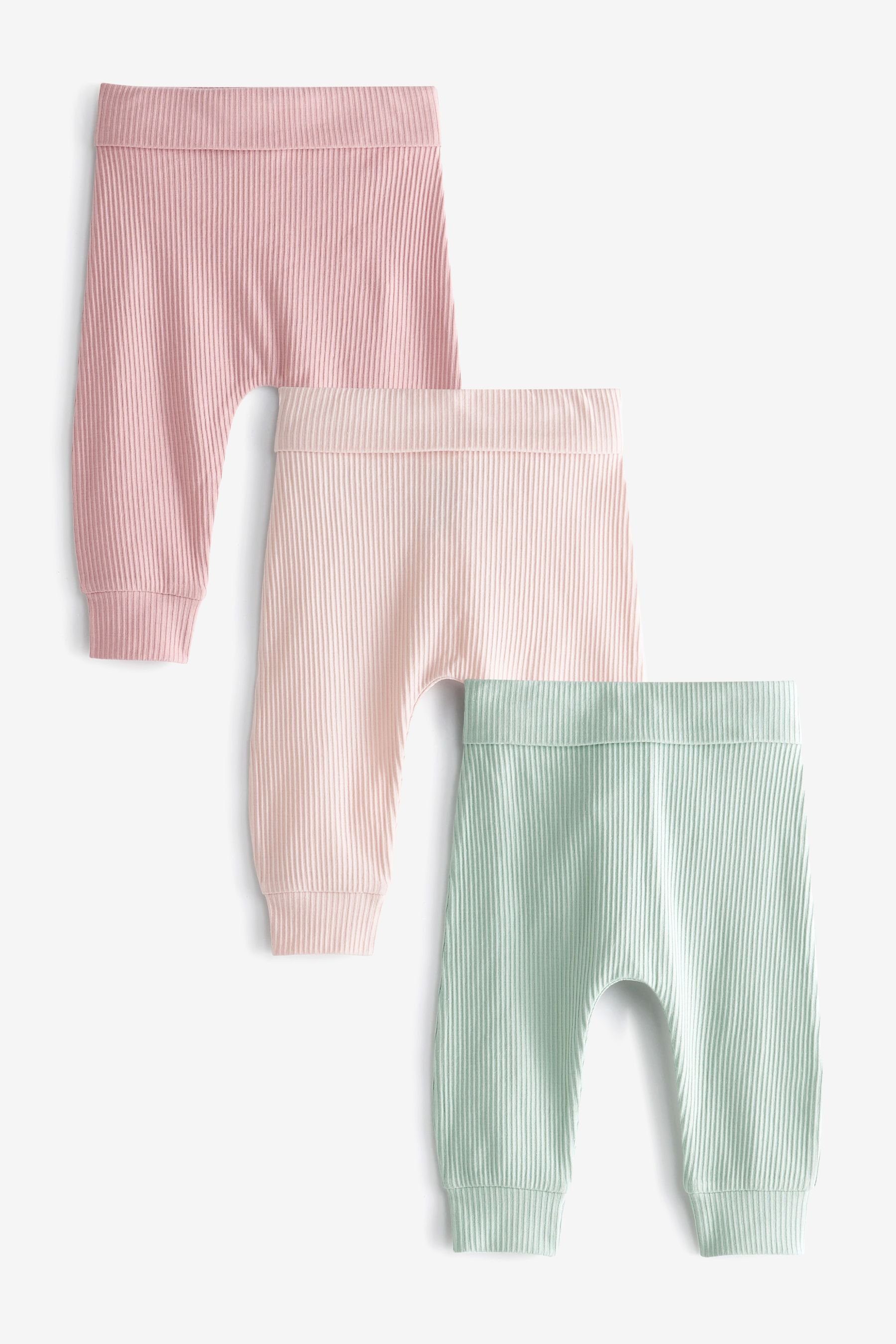 Pink/Mint (3-tlg) Leggings im 3er-Pack Next Baby-Leggings Green