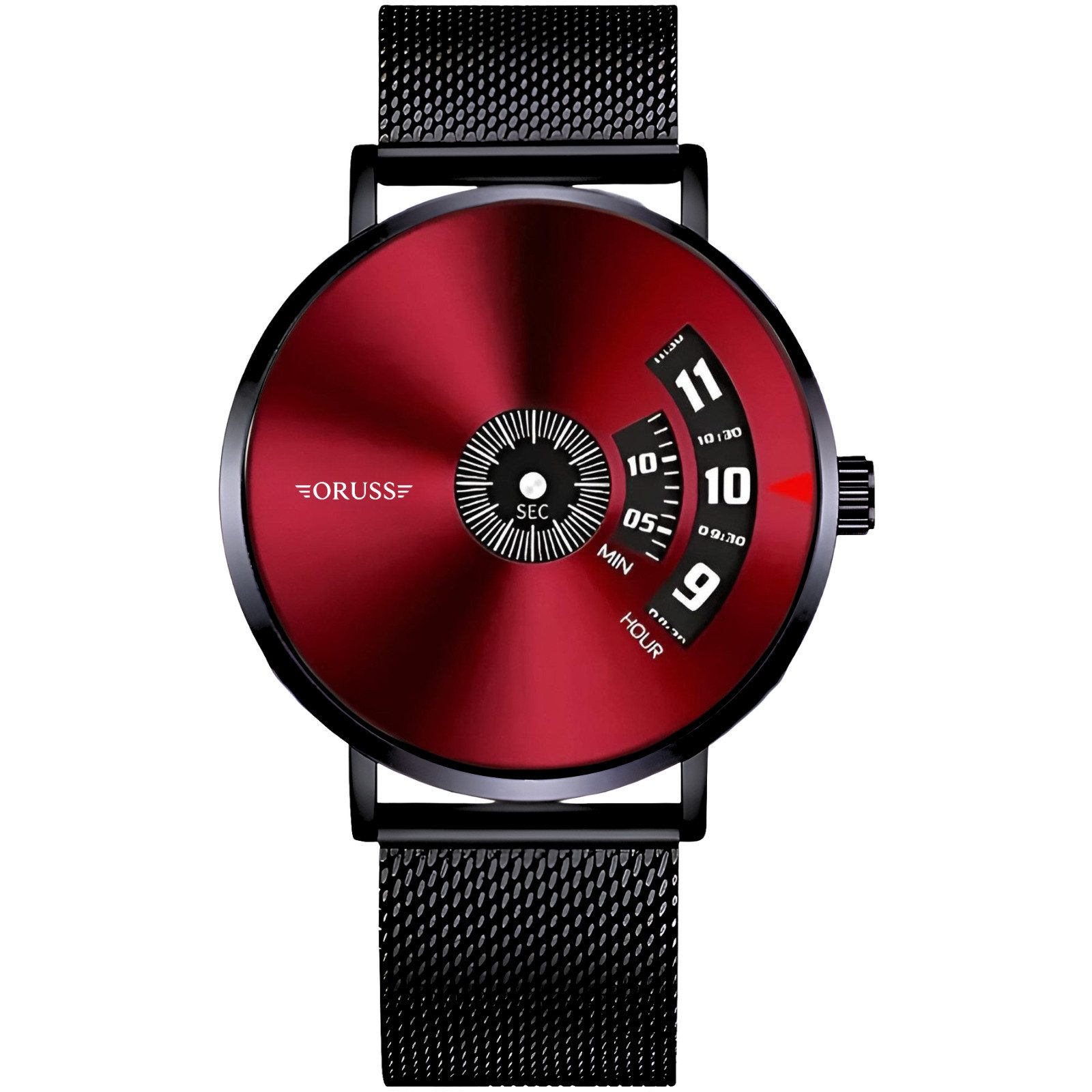 StellarLuma Quarzuhr Herrenuhr Armbanduhr Quarzuhr Edelstahl Mesharmband mit Uhrenkürzer MeshwatchMKX, (Packung, Armbanduhr inklusive Werzeug zur Armbandanpassung), Flache Quarzuhr mit Edelstahl-Mesharmband und Varianten-Zifferblatt