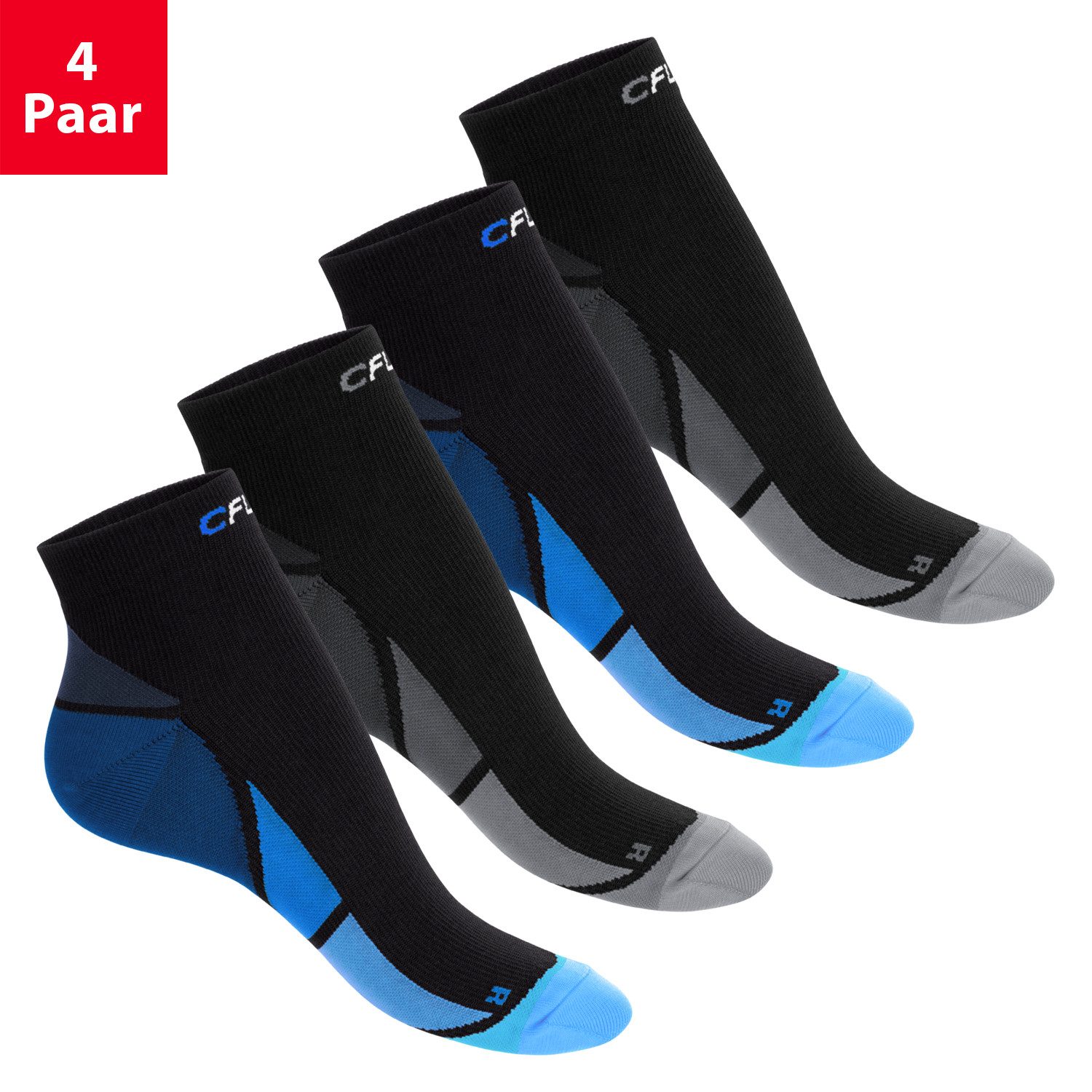 CFLEX Kompressionsstrümpfe Sportsocken für Herren & Damen mit Kompression 2er & 4er