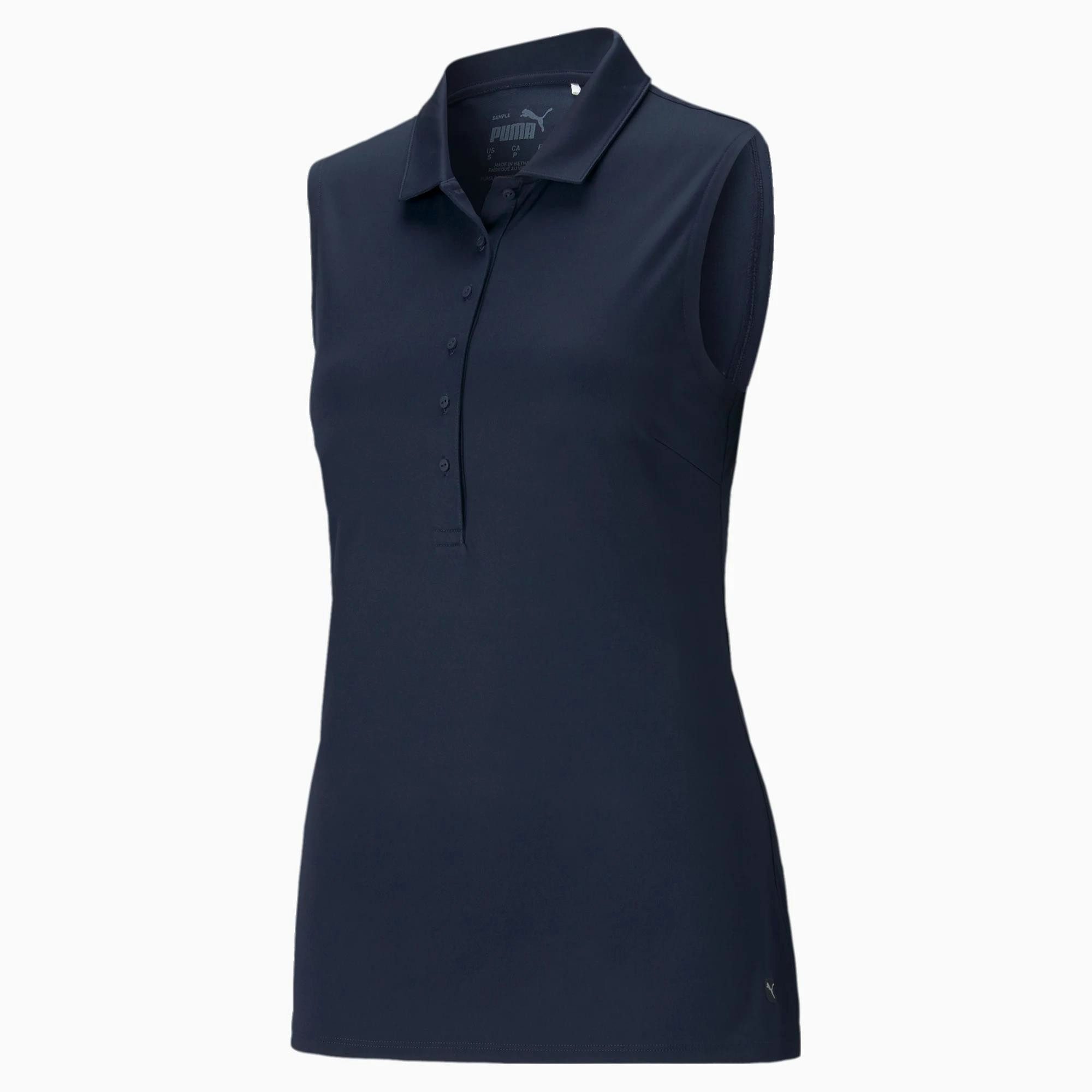 Poloshirt Puma Golf Polo Rotation Sleeveless Navy Damen