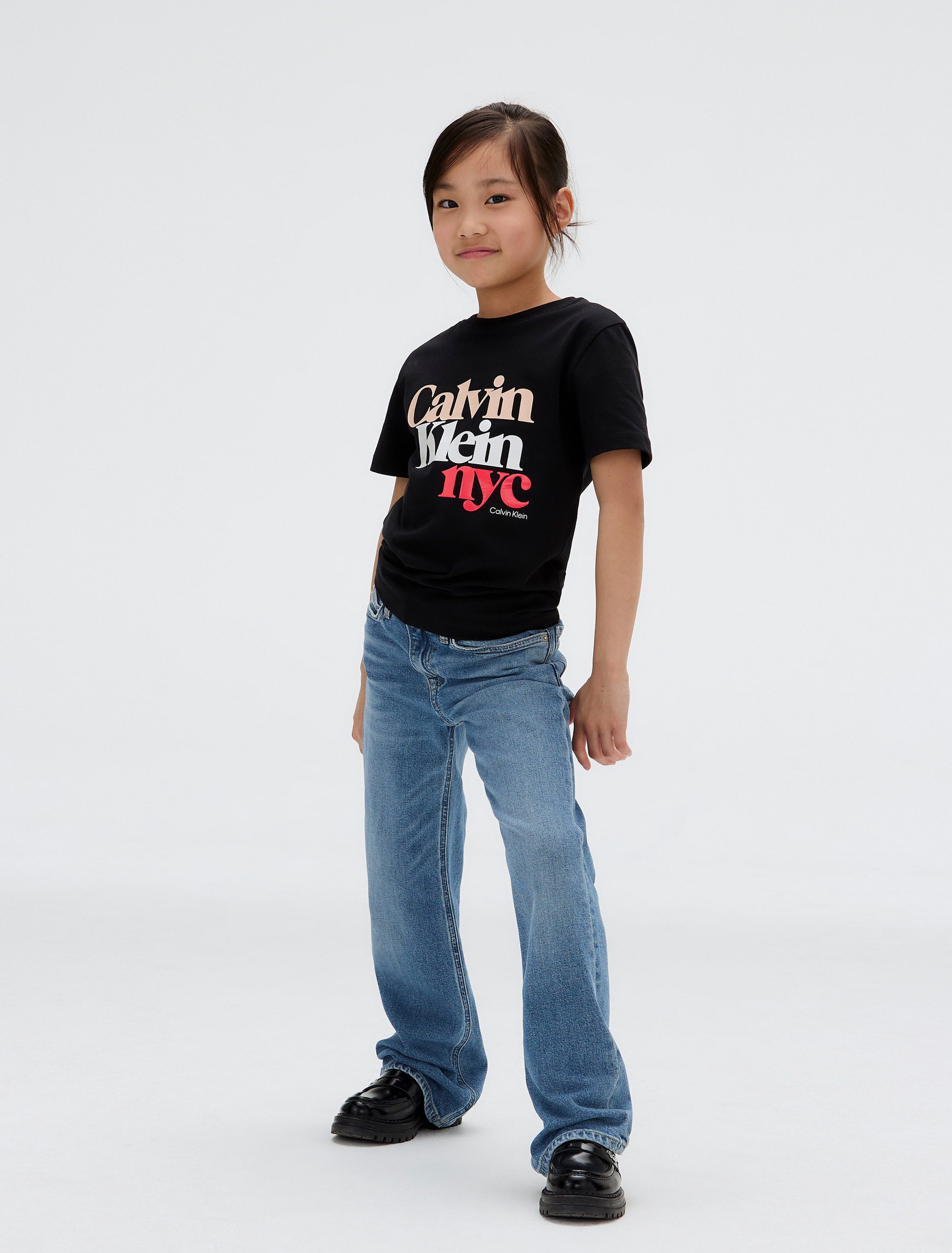 Calvin Klein Jeans Weite Jeans HR WIDE LEG AUTHENTIC BLUE DENIM für Kinder bis 16 Jahre, mit weitem Bein – Bild 4 von 5