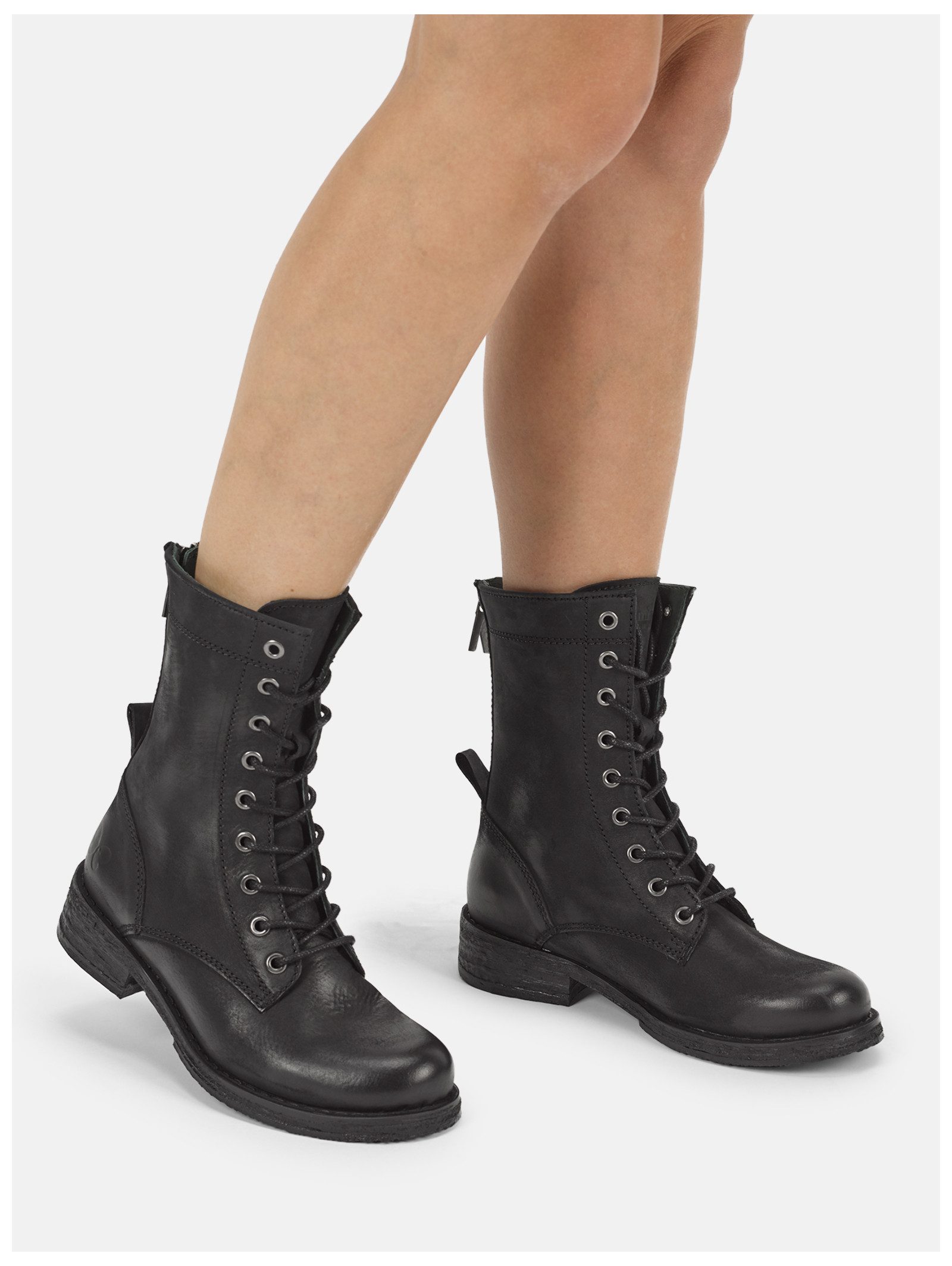 Felmini Stiefelette Leder . Schnürstiefelette