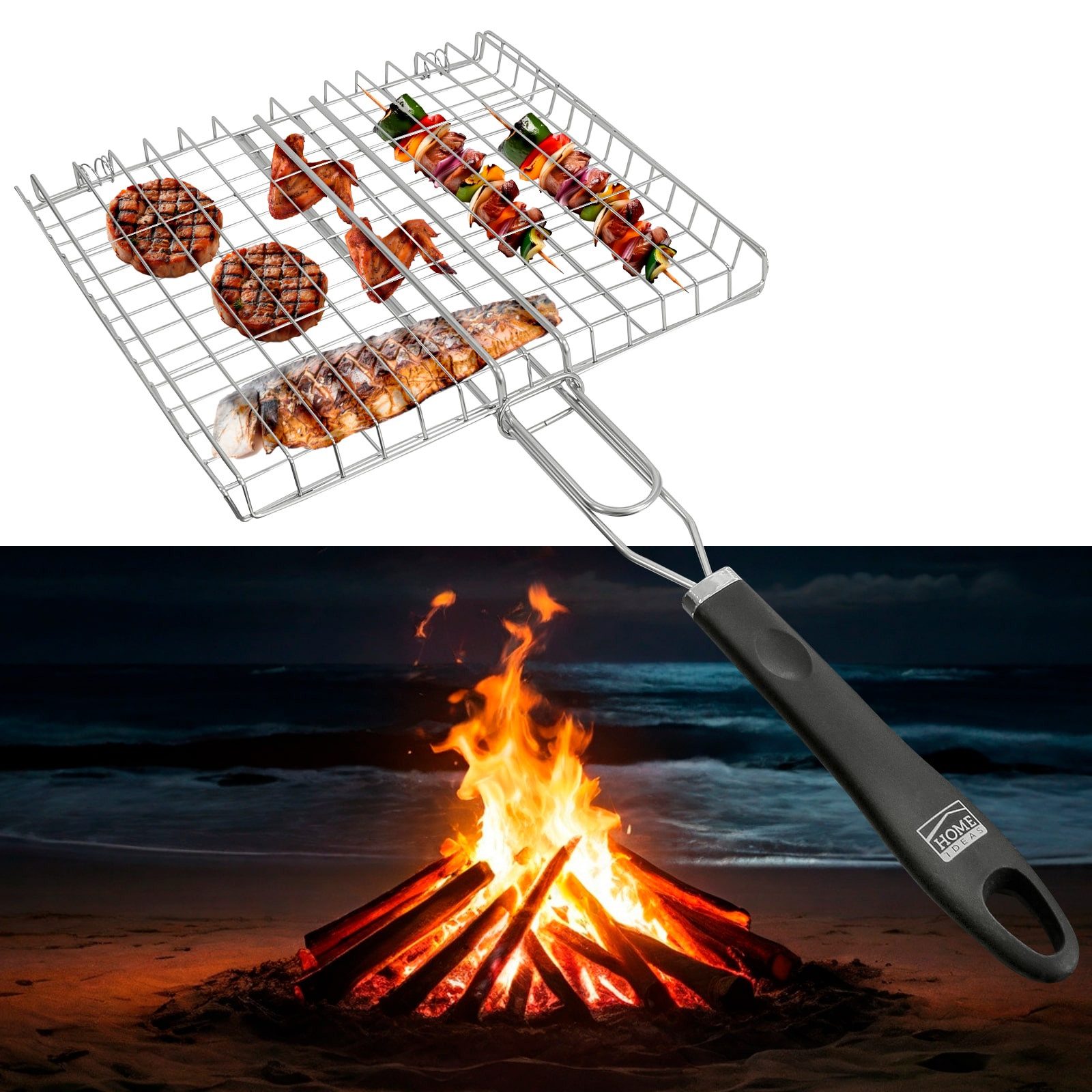 Home Ideas Grillguthalter Grillkorb für Fleisch, Fisch, Gemüse ...