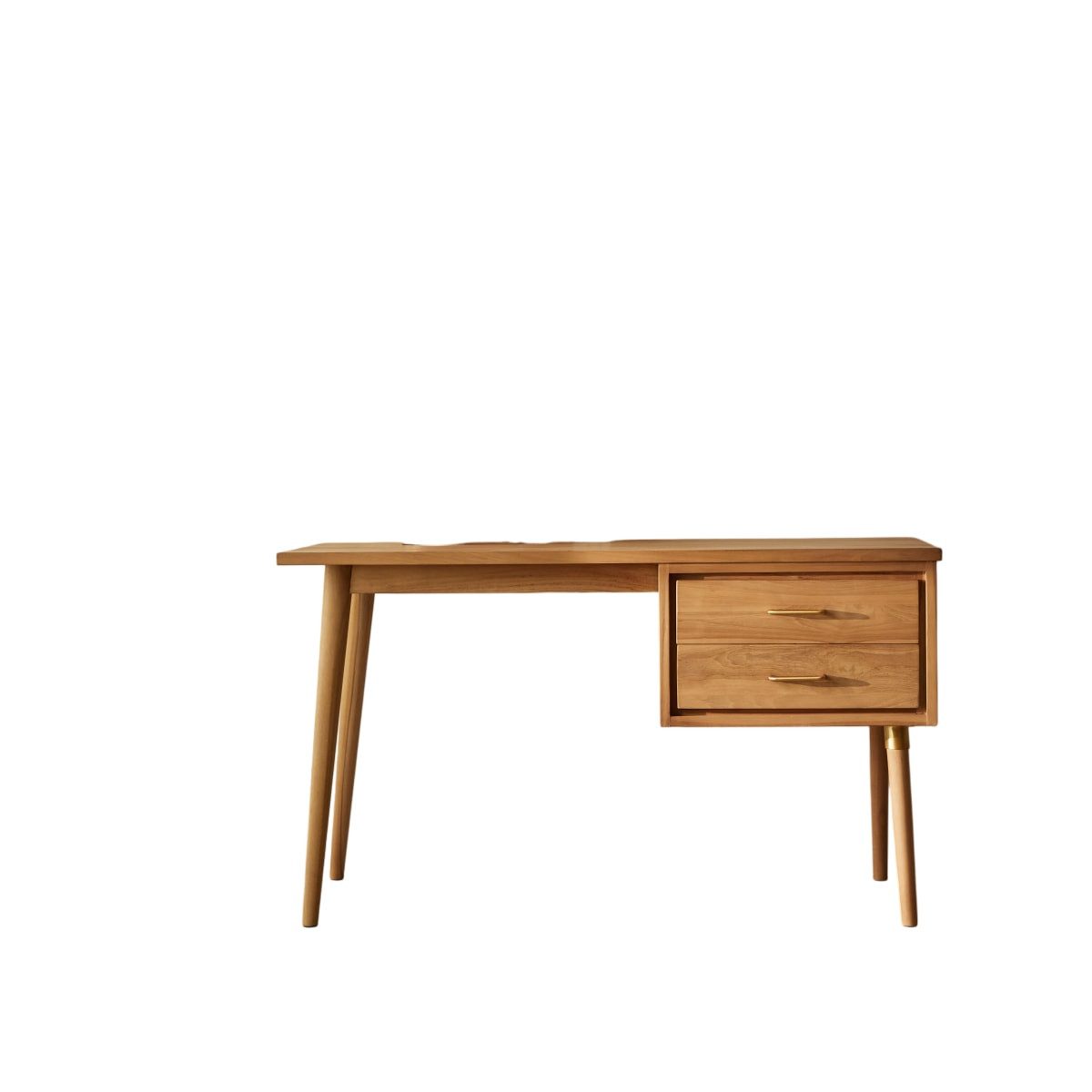 Tikamoon Schreibtisch Schreibtisch aus unbehandeltem Teakholz Vintage Stil