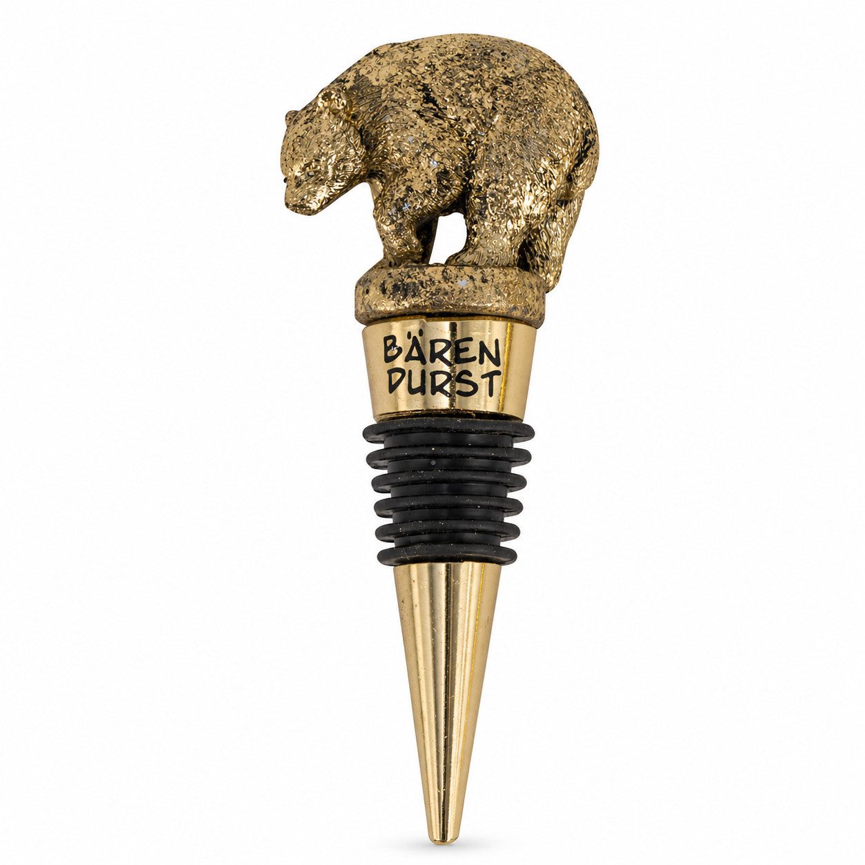 Gehlmann Flaschenverschluss Weinflaschenverschluss Bär - Gold, (1-tlg)