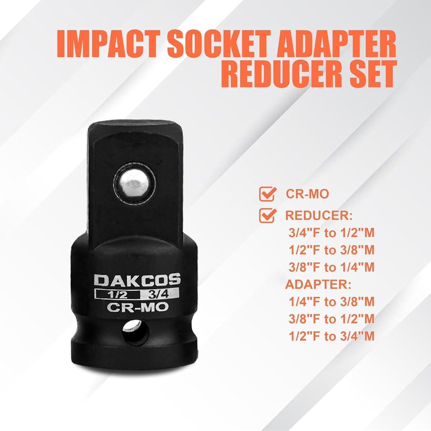 LuxusKollektion Bit- und Steckschlüsselset Adapter Schlagschrauber Kugelgelenk Stecknuss-Adapter 17-tlg.