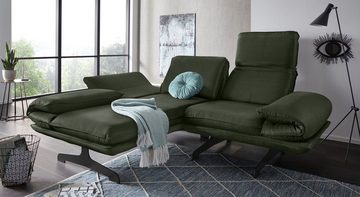 DOMO collection Ecksofa New York L-Form, wahlweise mit Arm- und Rückenfunktion, mit Kufenfüßen aus Metall