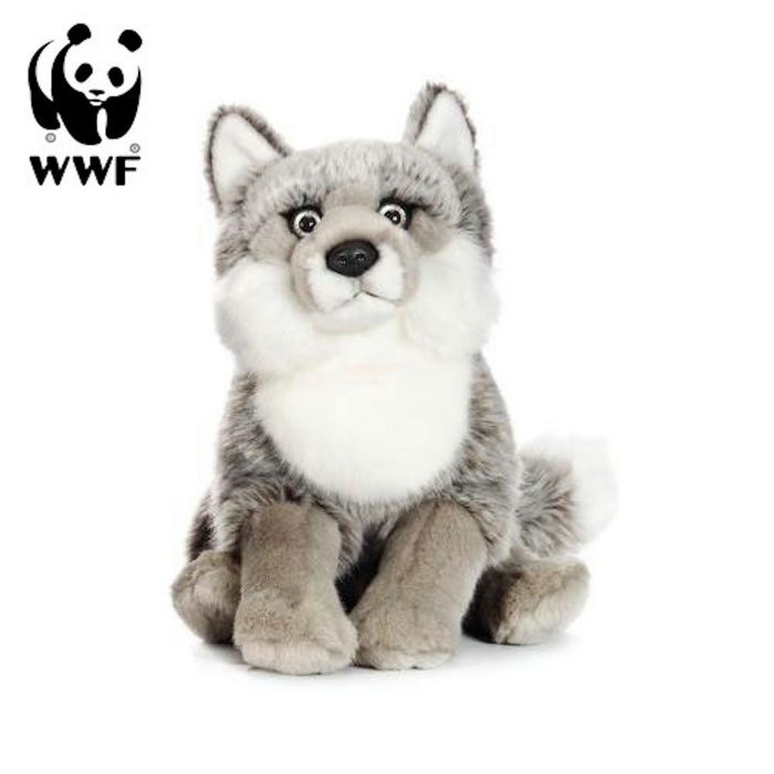WWF Plüschfigur Plüschtier - Silberfuchs (sitzend 23cm)