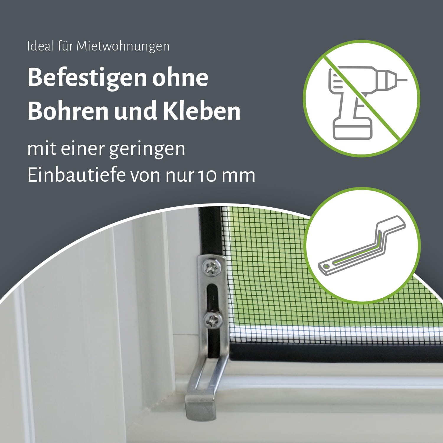 empasa Insektenschutz-Fensterrahmen "START", Fliegengitter Fenster Alurahmen – Bild 4 von 5