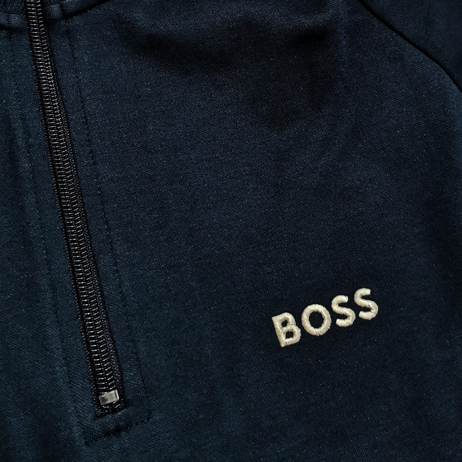 BOSS Sweatshirt Tracksuit 1/4 Jacket mit eingesticktem Markenschriftzug günstig online kaufen