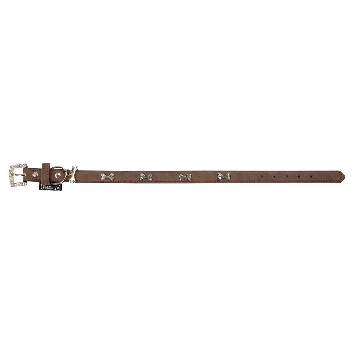 Karlie Hunde-Halsband Halsband Kunstleder, Croco braun