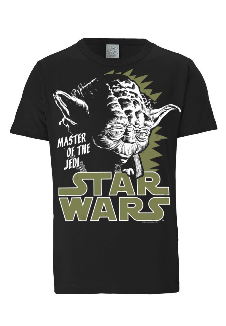 Wars Star LOGOSHIRT T-Shirt Yoda-Frontdruck mit tollem