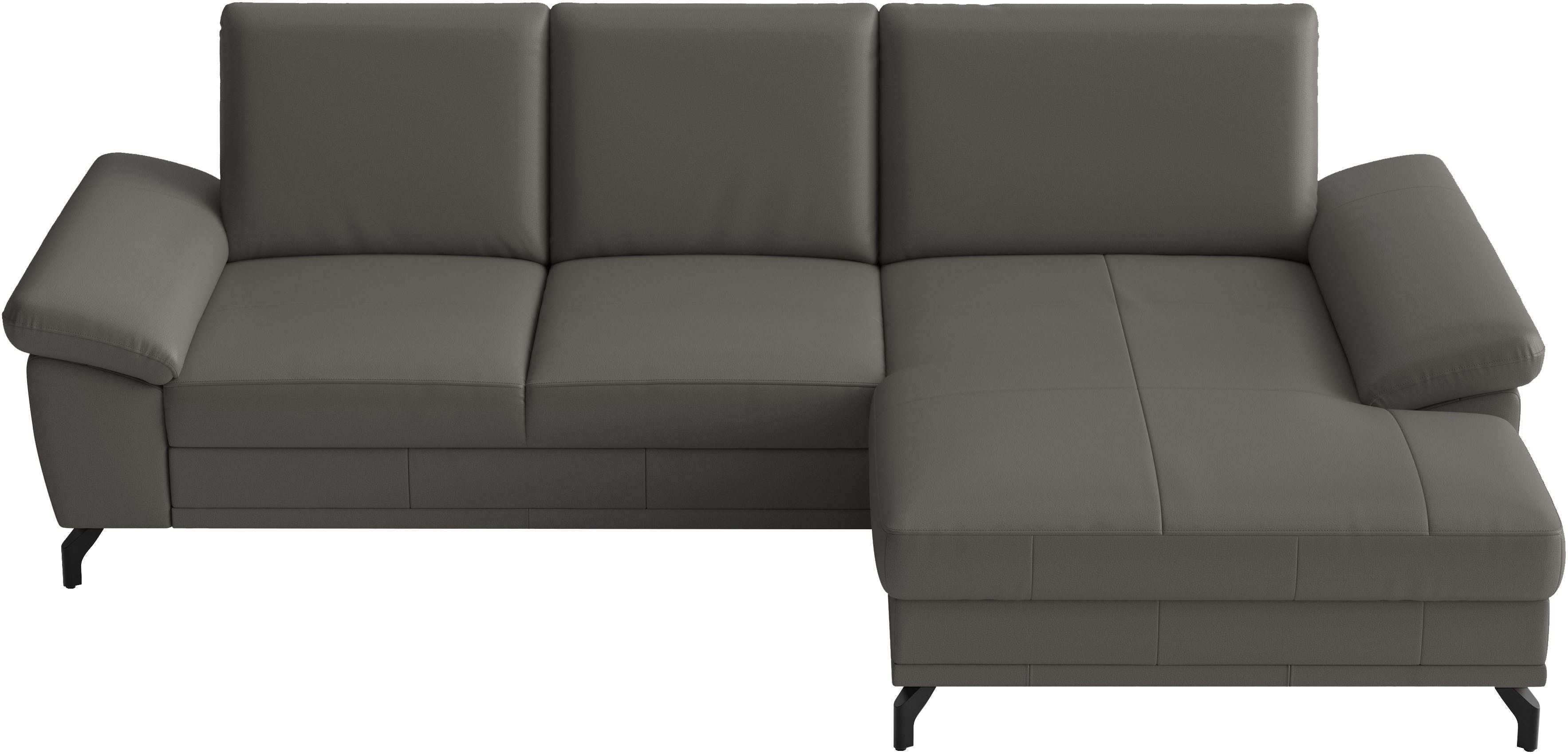 sit&more Ecksofa Chelsea L-Form, B: 264 cm, Leder, inkl. Sitztiefen-&Armteilverstellung, optional mit Bettfunktion und Bettkasten