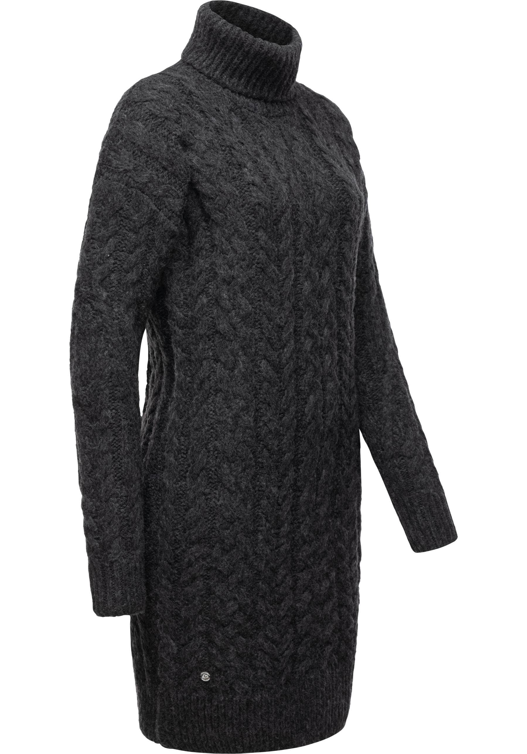 Ragwear Strickkleid Janna warmes Zopfstrick-Midikleid mit günstig online kaufen