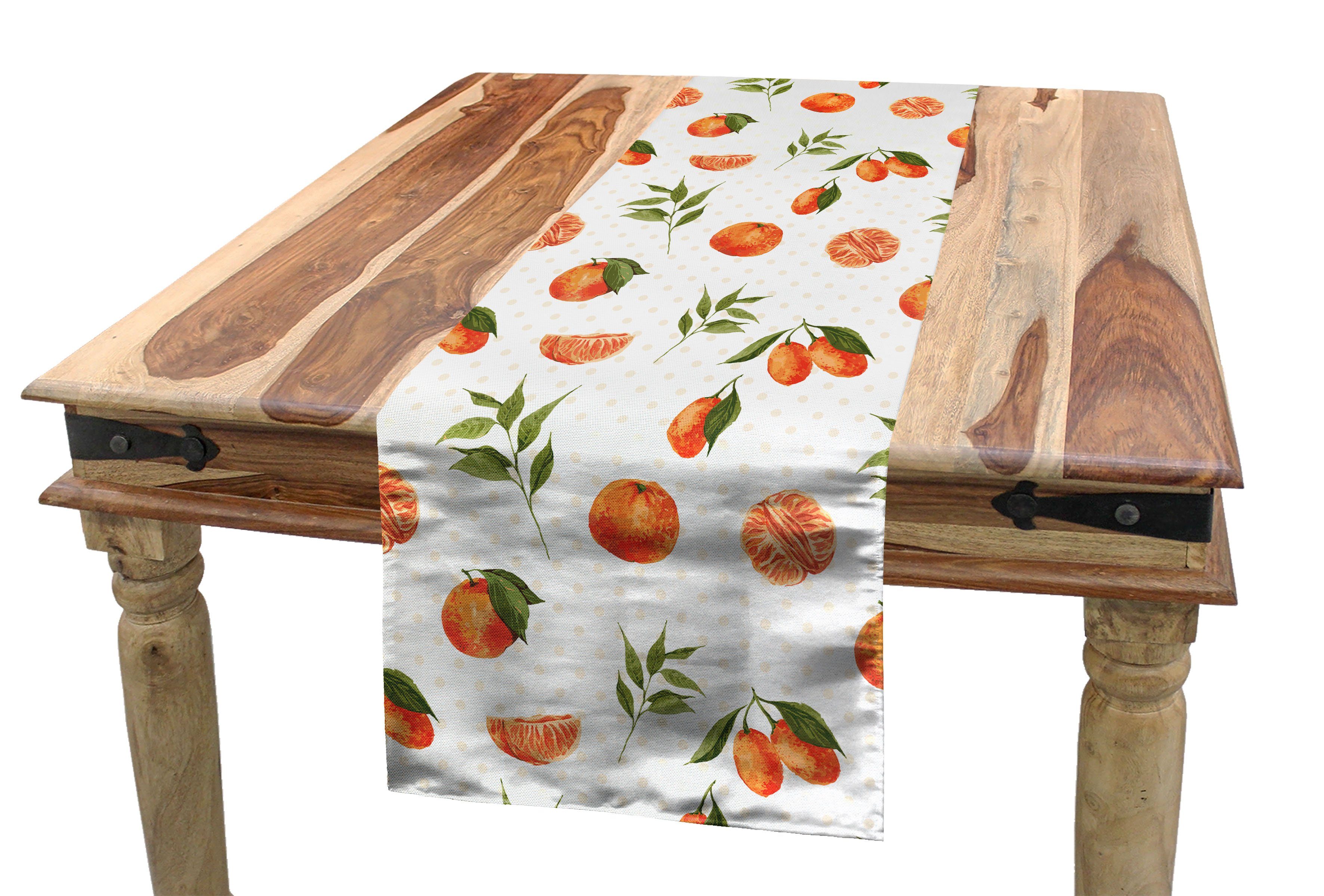 Abakuhaus Tischläufer Esszimmer Küche Rechteckiger Dekorativer Tischläufer, Burnt orange Aquarell Früchte