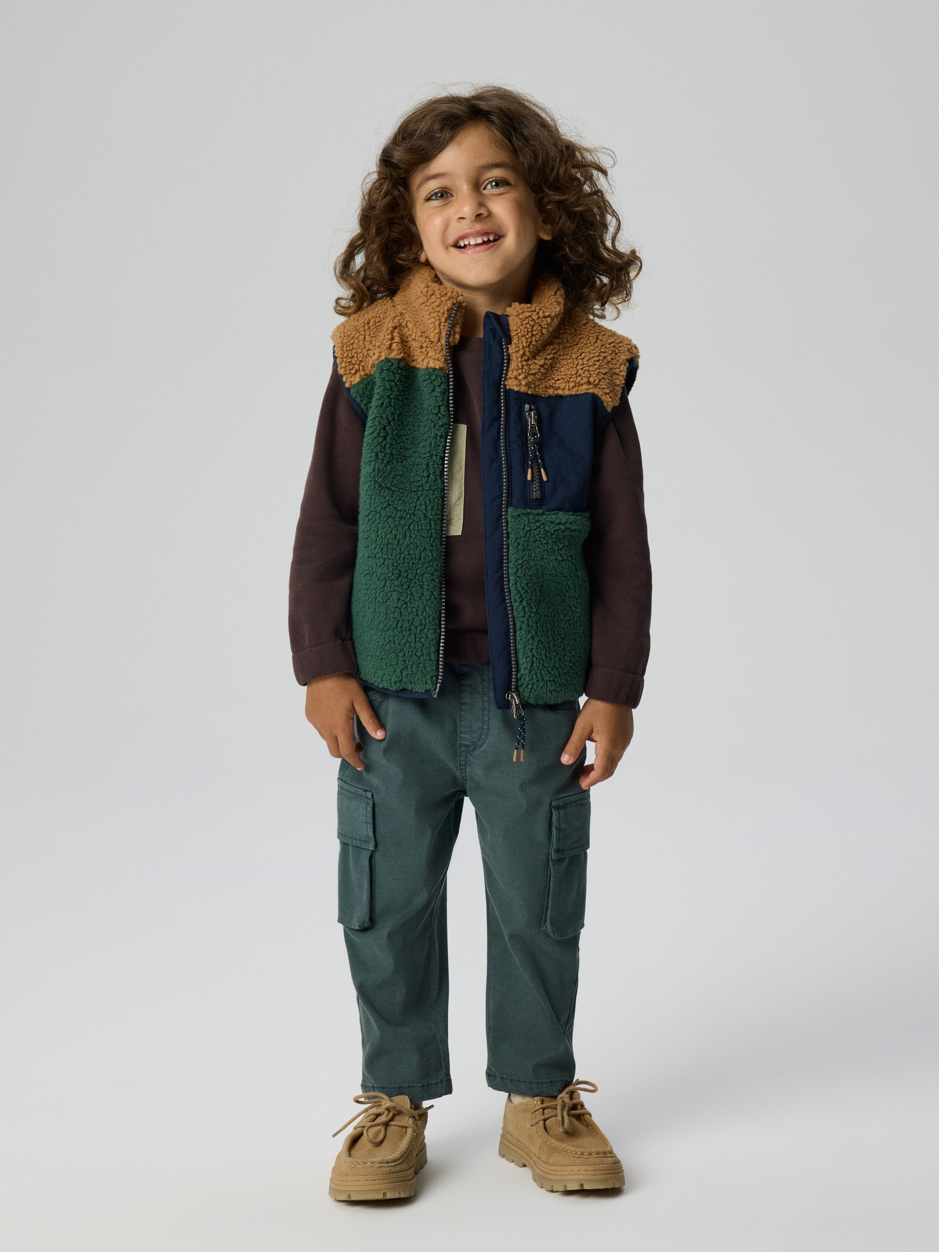 Name It Plüschweste NMMMACEY TEDDY VEST BLOCK Kunstfaser – Bild 3 von 5