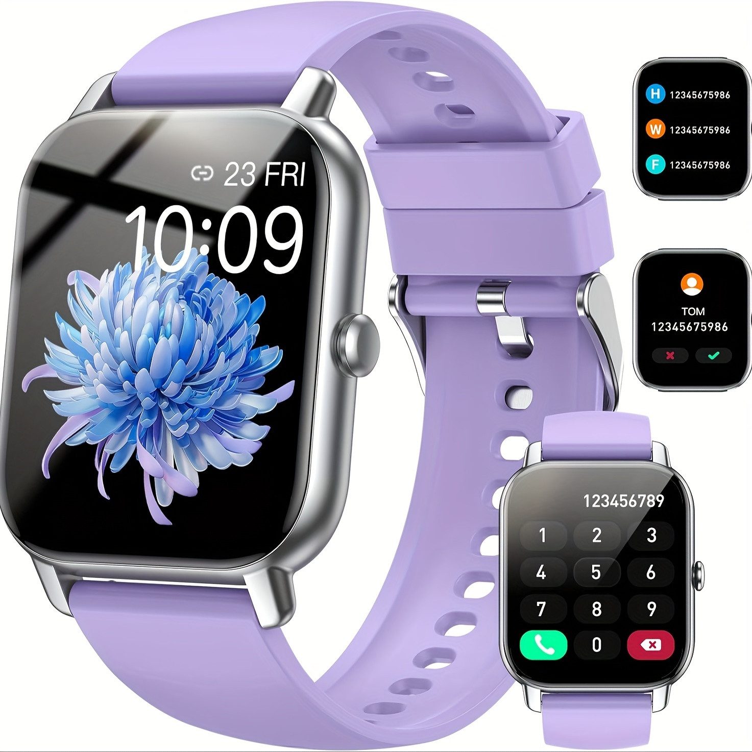 Herren's und Damen's Telefonfunktion Fitness-Tracker Smartwatch