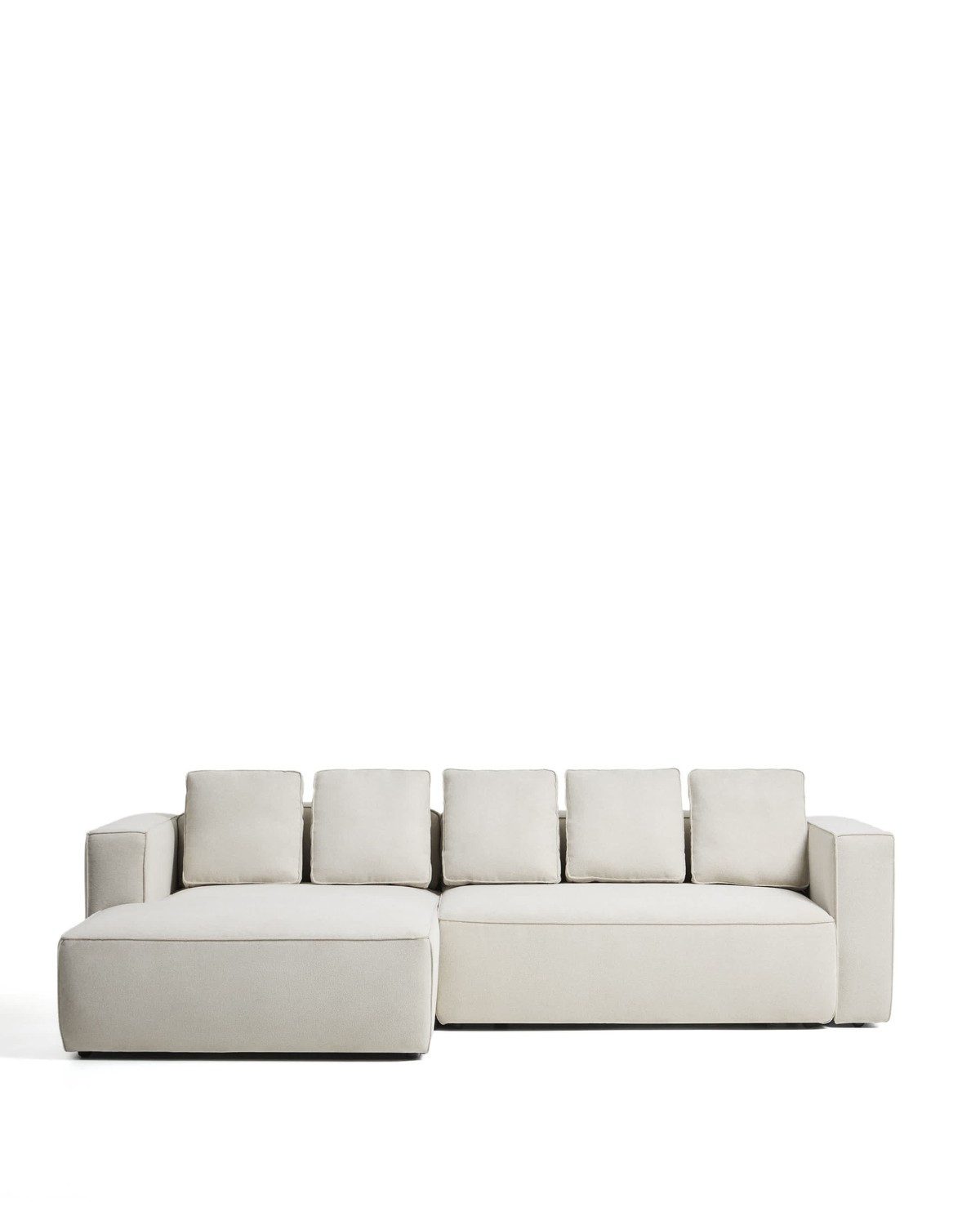 Natur24 Sofa Marela 3-Sitzer Bettsofa 276 x 87 x 172,5 cm Holz Kiefer Chenille Bei