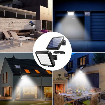 Gontence LED Solarleuchte Solarlampen für Außen, 56 LEDs Solarleuchten 120° Solar Wandleuchte, mit Bewegungsmelder, IP65 Wasserdichte Garten Sicherheitswandleuchte