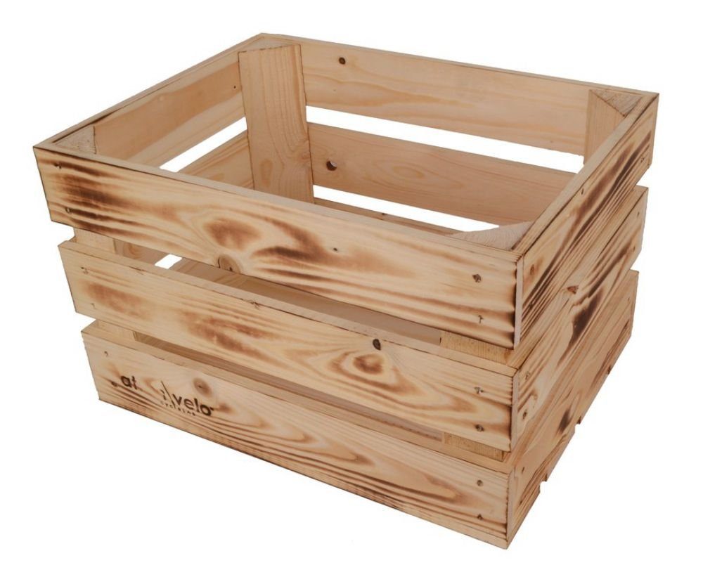 AtranVelo Fahrradkorb, Holzkorb Woody Fruit, natur 39x24x29cm