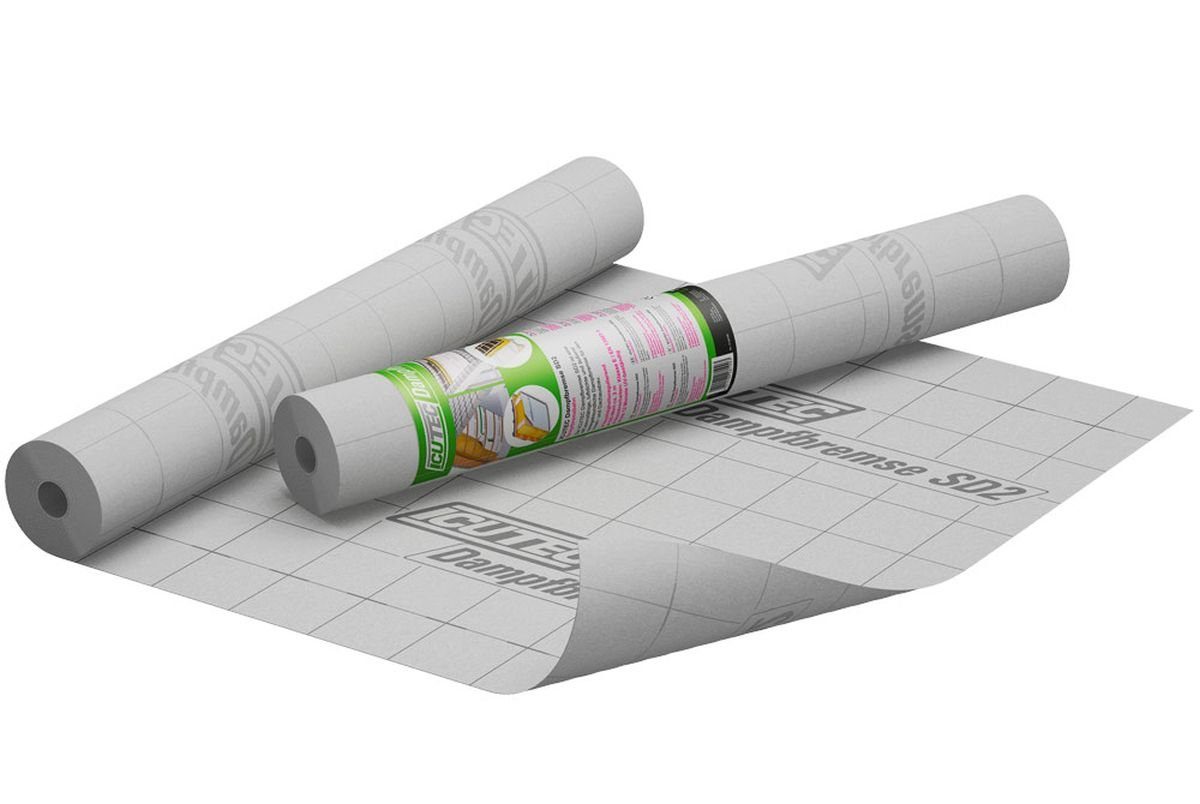 ICUTEC Dampfbremsfolie 012 8100 Dampfbremse SD2, 1m x 25m, Sd-Wert ca 2 m, atmungsaktive & lu, Verlegen, feuchtigkeitsregulierend, begehbar, 1 m Breite, 25 m Длина