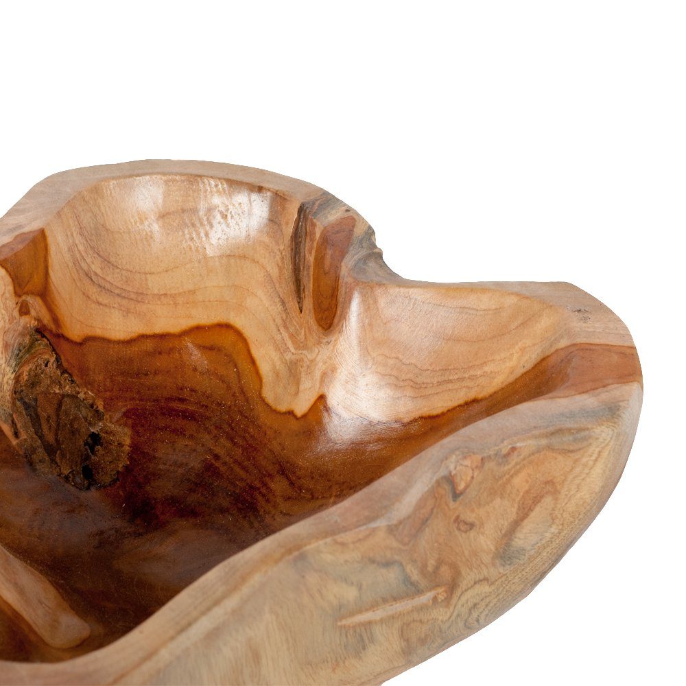 LebensWohnArt Teak BOWL DEEP Natural Dekoschale Schale