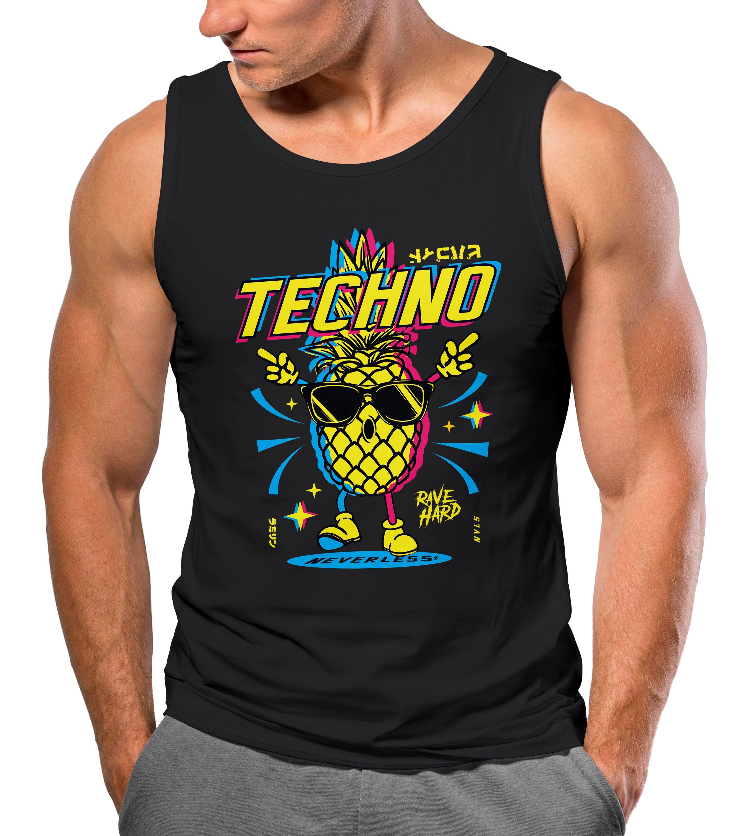 Neverless Tanktop Herren Tank-Top Techno Tanzen günstig online kaufen