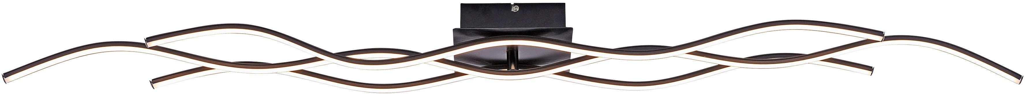 JUST LIGHT Deckenleuchte WAVE, LED fest integriert, Warmweiß, Deckenlampe
