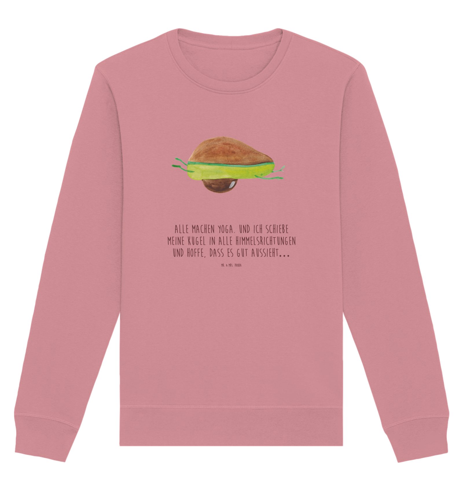Longpullover Avocado Yoga Größe XS - Canyon Pink - Geschenk, Sweatshirt Männer, Hi