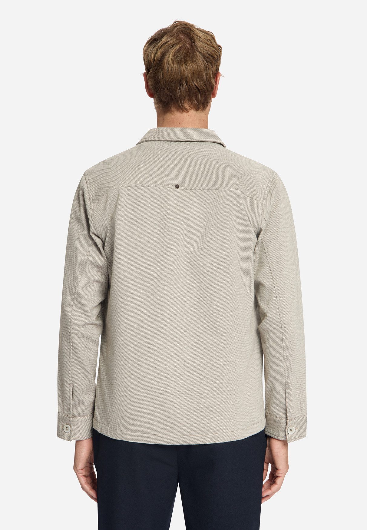 NO EXCESS Hemdjacke Overshirt Full Button Melange Twill - Melange Twill