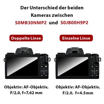 HT W5 Front- und Rücklinse Kompaktkamera (64 MP, WLAN (Wi-Fi), 4,0" Touchscreen Fotokamera mit 16X Digitalzoom, 4K Digitalkamera)