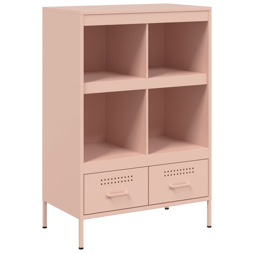 vidaXL Highboard Highboard Rosa 68x39x101,5 cm Stahl (1 St)