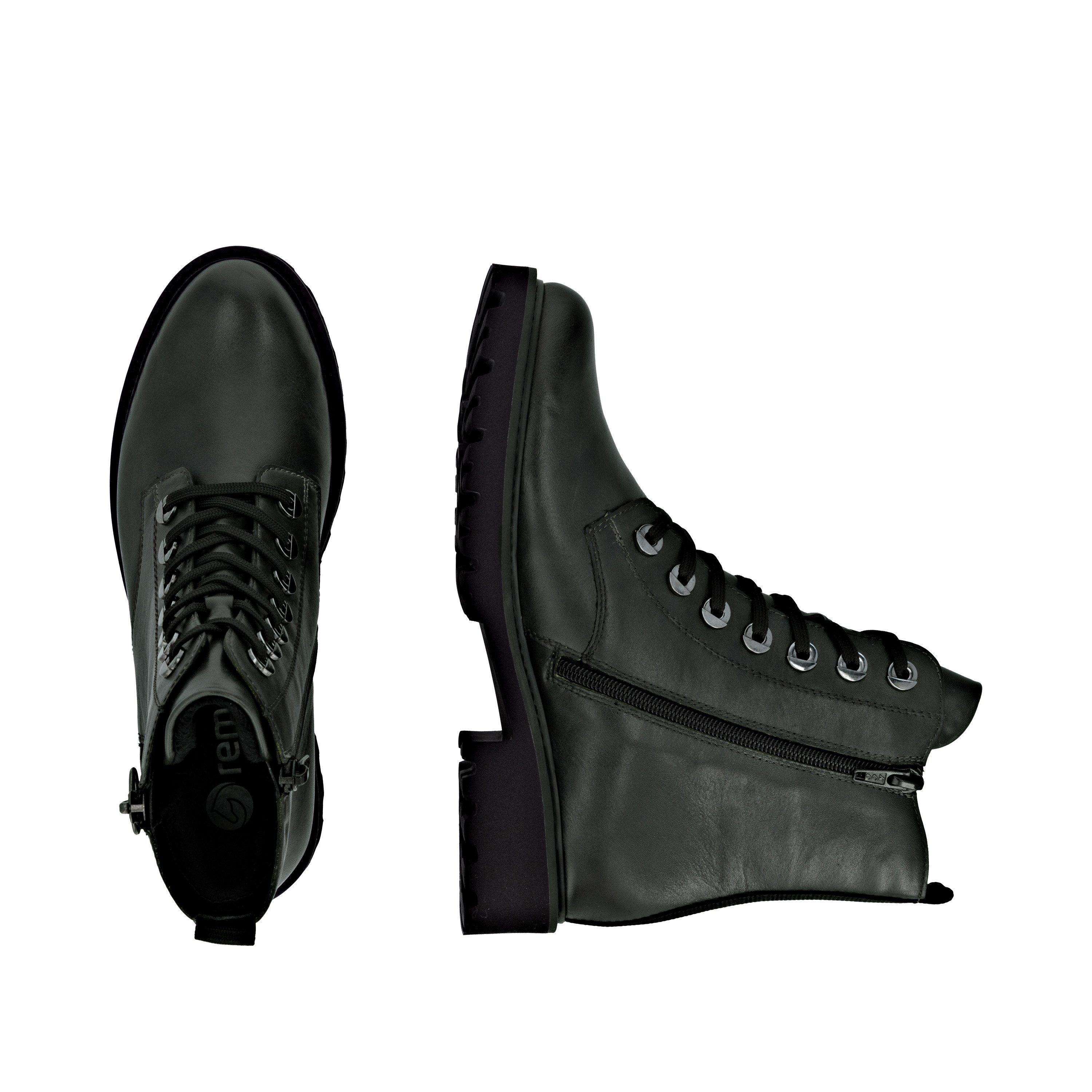 Remonte Schnürstiefelette Blockabsatz, Stiefelette, Schnürboots, im modischen Used Look