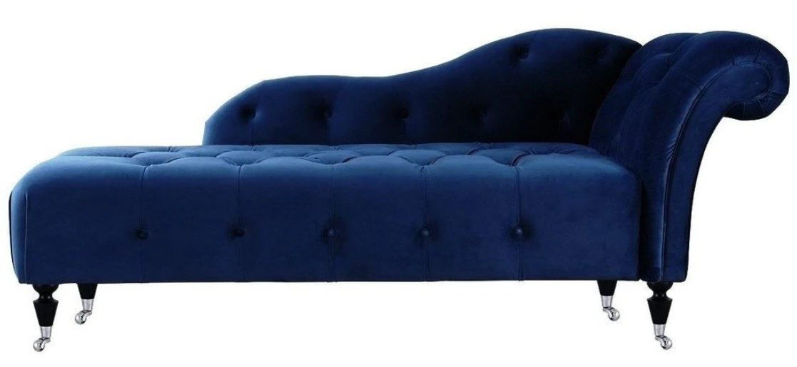 Xlmoebel Relaxliege Elegante Chesterfield Chaiselounge mit Samt und Knöpfen, 1 Teile, Made in Europa