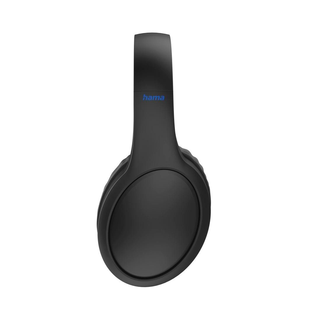 Hama Bluetooth®Kopfhörer kabellos, schwarz, Over-Ear, integriertes Mikrofon Bluetooth-Kopfhörer (Active Noise Cancelling (ANC), Geräuschisolierung, Google Assistant, Siri, A2DP Bluetooth, AVRCP Bluetooth, HFP, Aktive Geräuschreduzierung, Siri und Google Assistant, faltbar)
