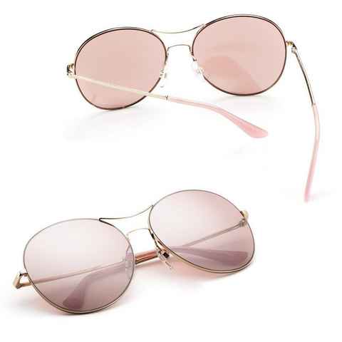 Avoalre Sonnenbrille Pilotenbrille (2-St) verspiegelt mit Metallrahmen