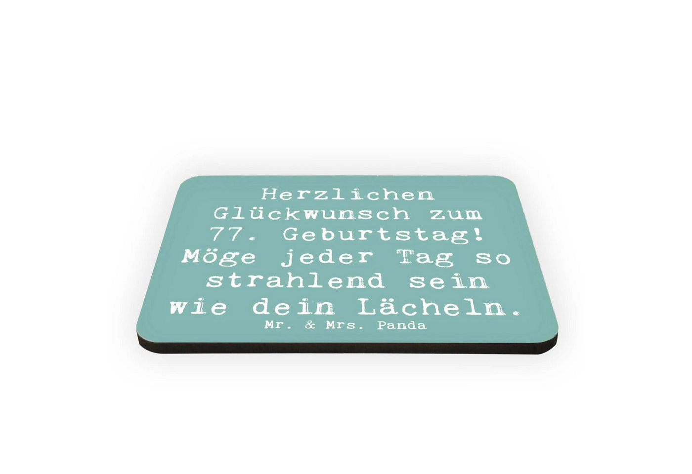 Thumbnail - Mr. & Mrs. Panda Magnet Spruch 77. Geburtstag Strahlen - Meeresbrise - Geschenk, besonderer A (Packung, 1-St., 77. Gebur...