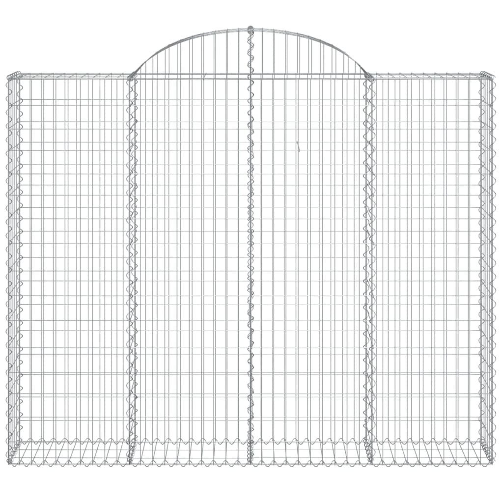 vidaXL Blumentopf Gabione mit Hochbogen 200x30x160/180 cm Verzinktes Eisen (1 St)