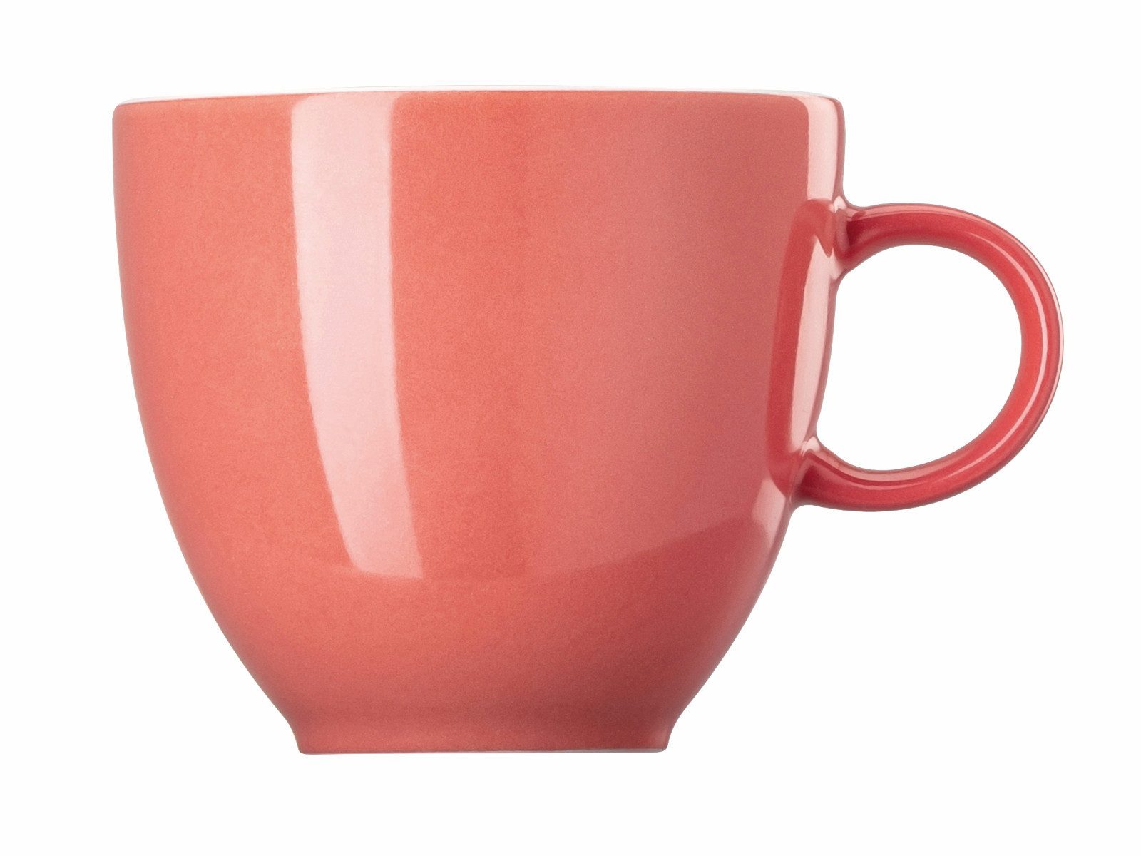 Thomas Porzellan Espressotasse Sunny Day Soft Red Espresso-/Mokka-Obertasse 0,08l, Porzellan, Tassen