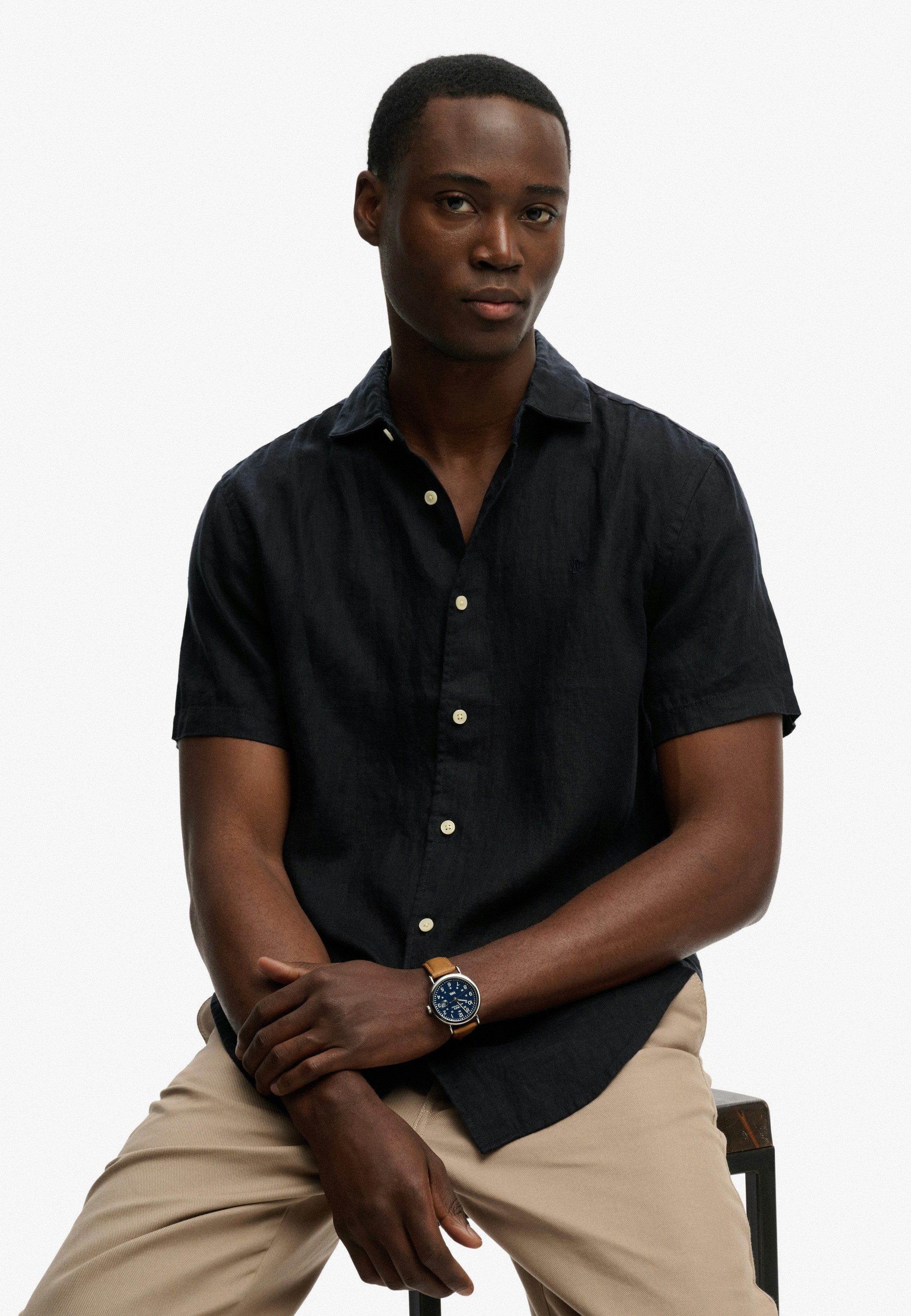 Superdry Leinenhemd RIVIERA S/S LINEN SHIRT aus 100% Leinen