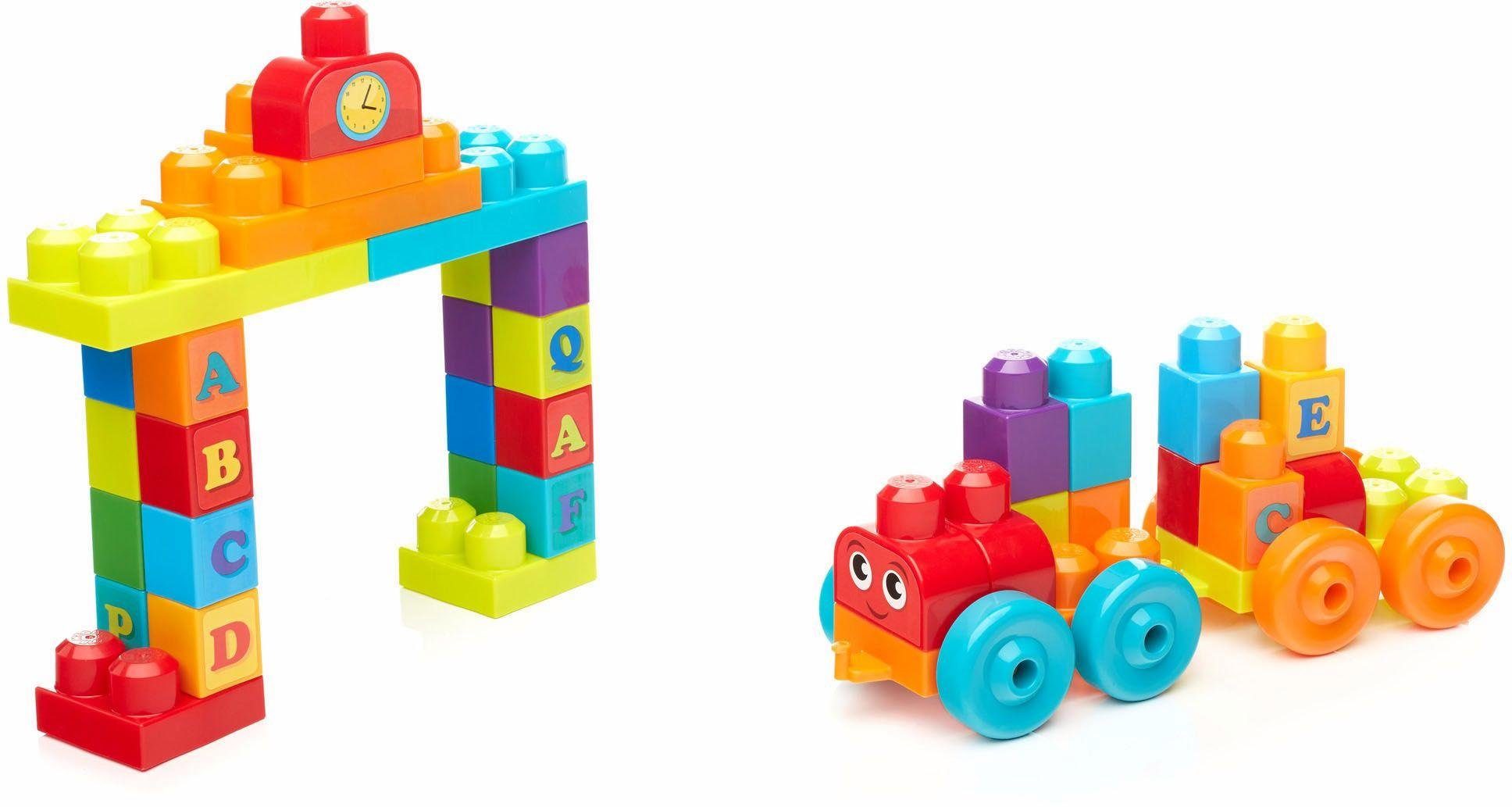 MEGA BLOKS Mega Bloks ABC Lernzug Spielbausteine, (60 St)
