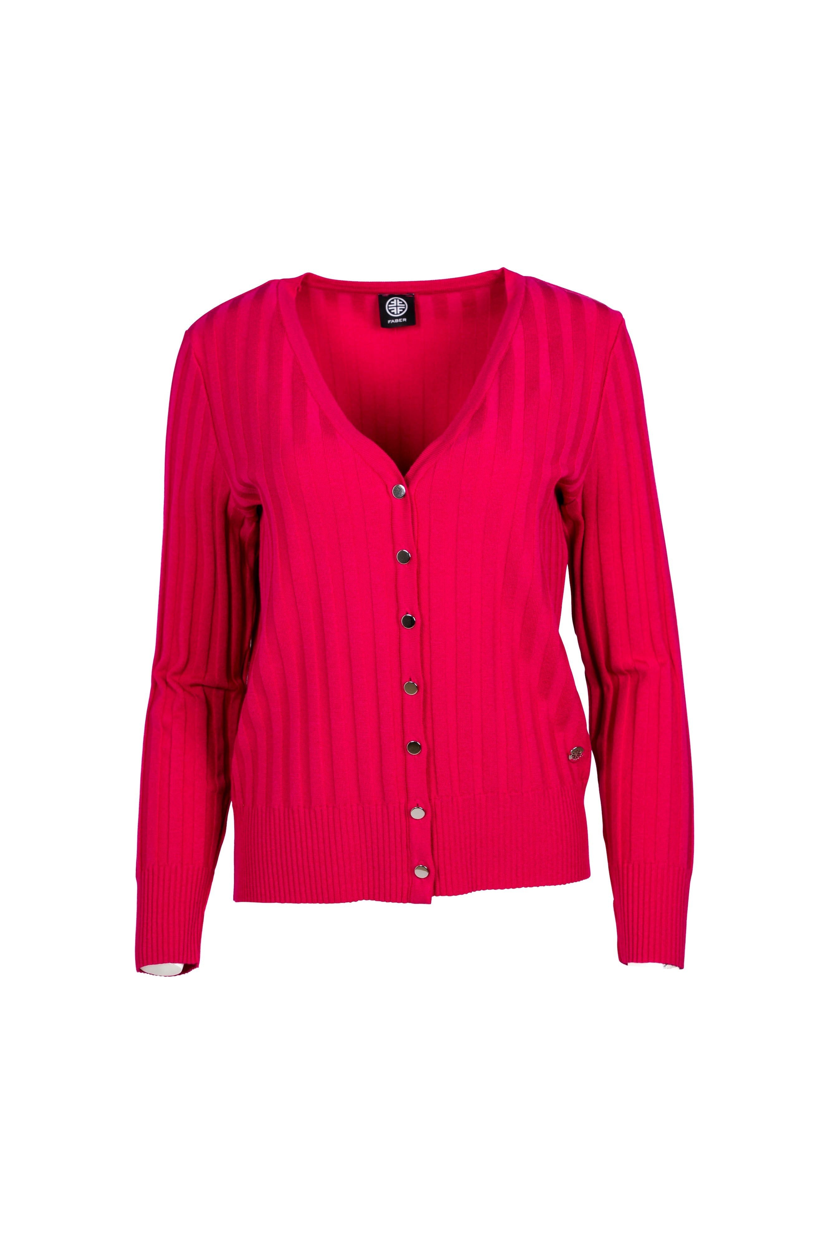 Faber Cardigan Cardigan mit Rippenstruktur