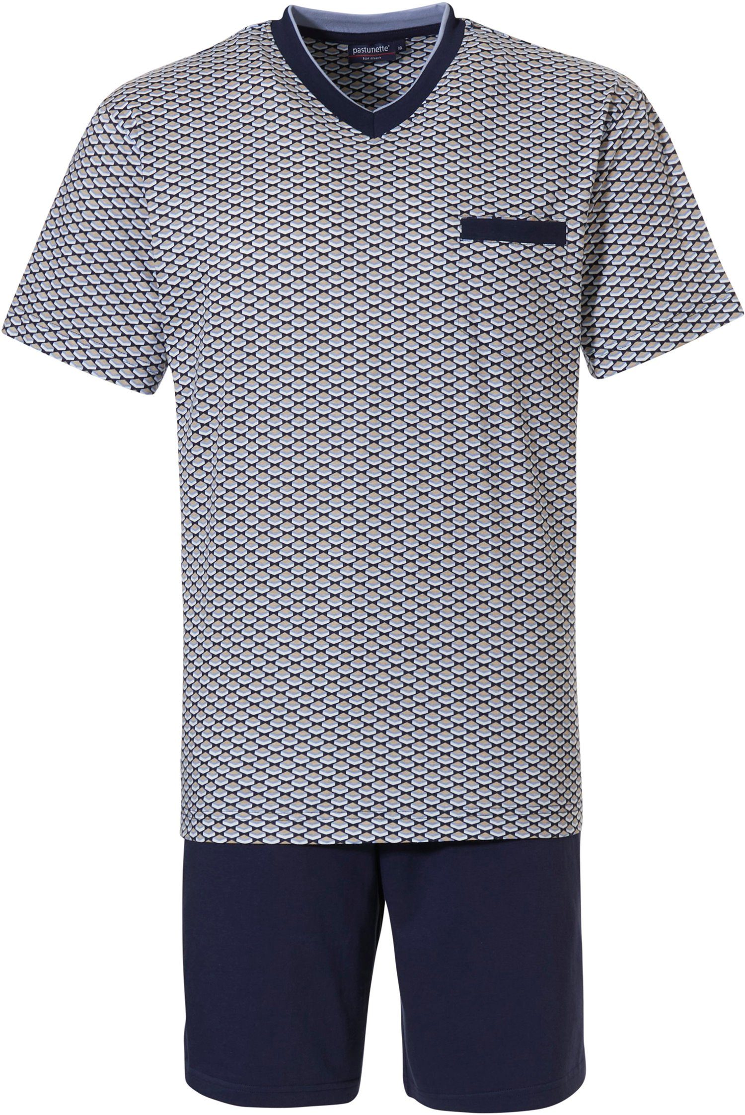 Wäsche/Bademode Nachtwäsche Pastunette Pyjama Herren Shorty Schlafanzug (2 tlg) Modisches Design
